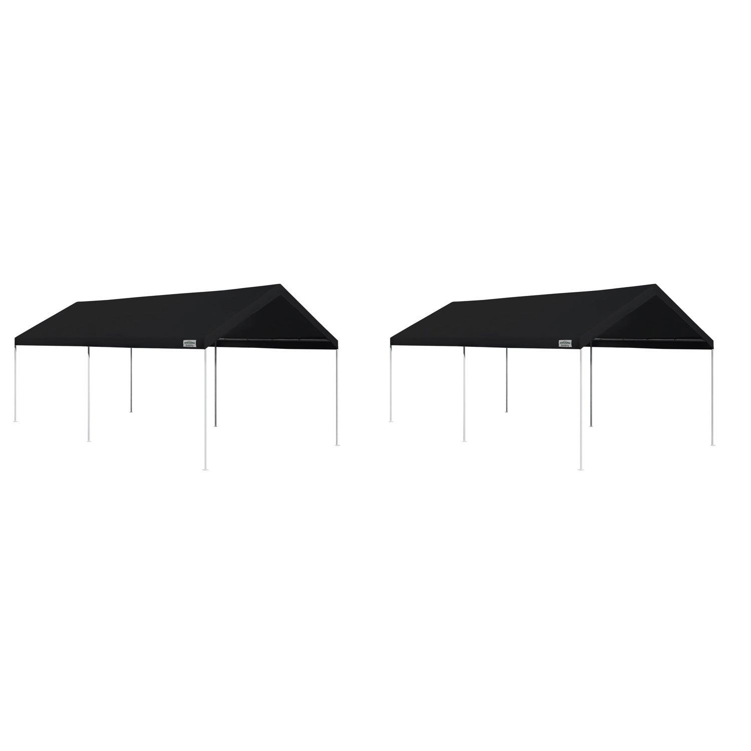  Domain 10 x 20 Foot Instant Canopy Tent Set Black (2 Pack)