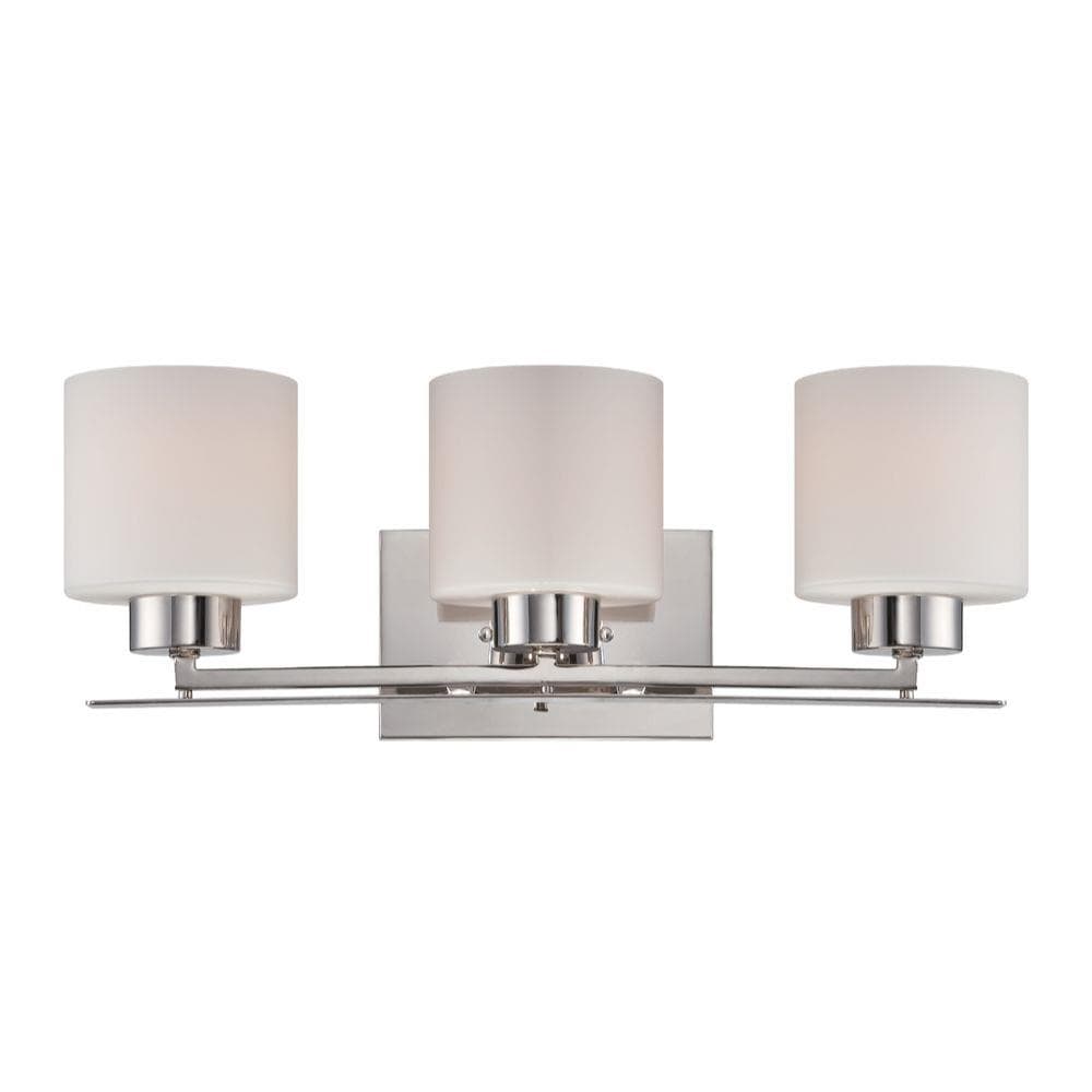  LW-SC532476 21-in 3-Light Polished Nickel Transitional Vanity Light Bar