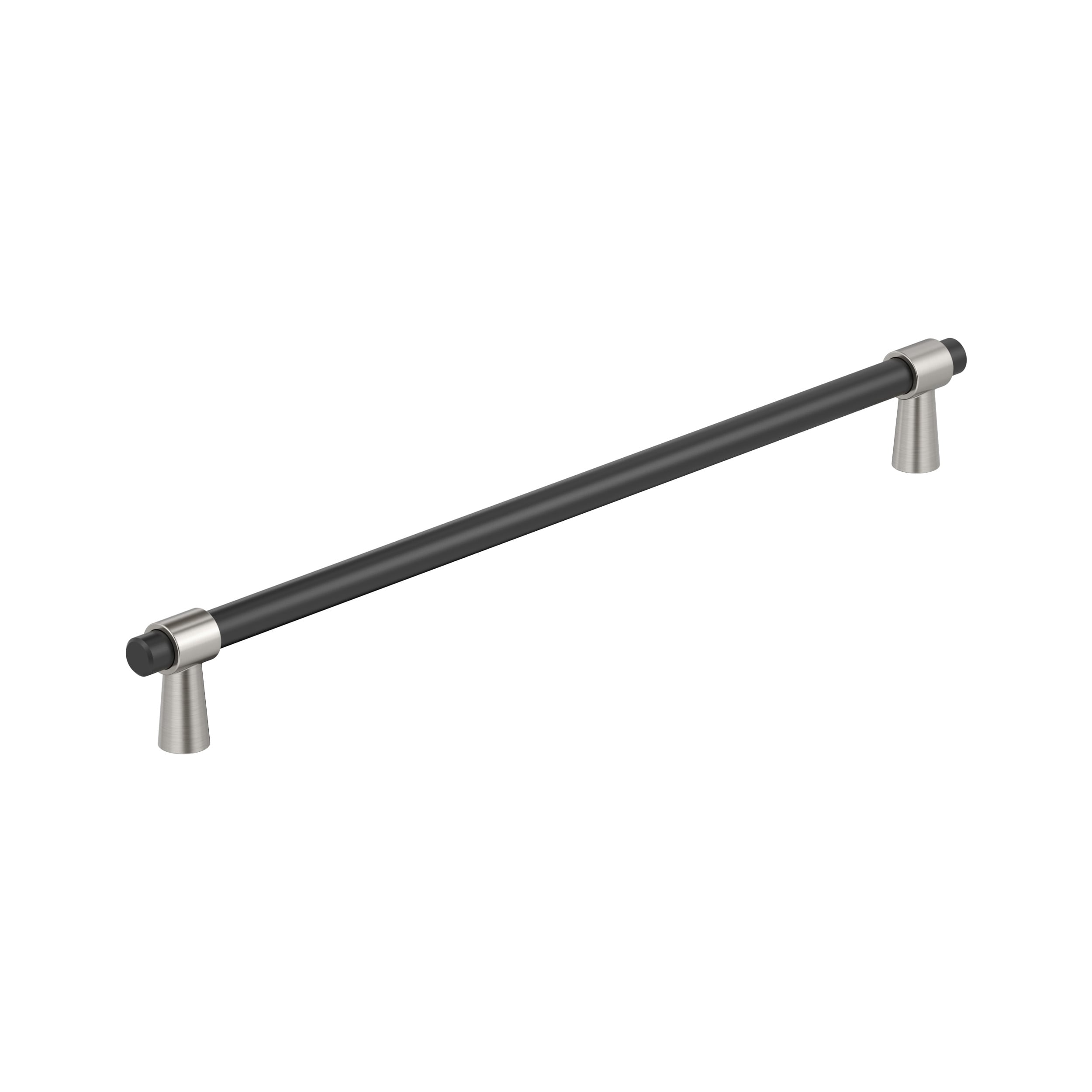Amerock BP36983FBG10 Mergence 12-5/8-in , 320mm Center to Center Matte Black/Satin Nickel Cylindrical Bar