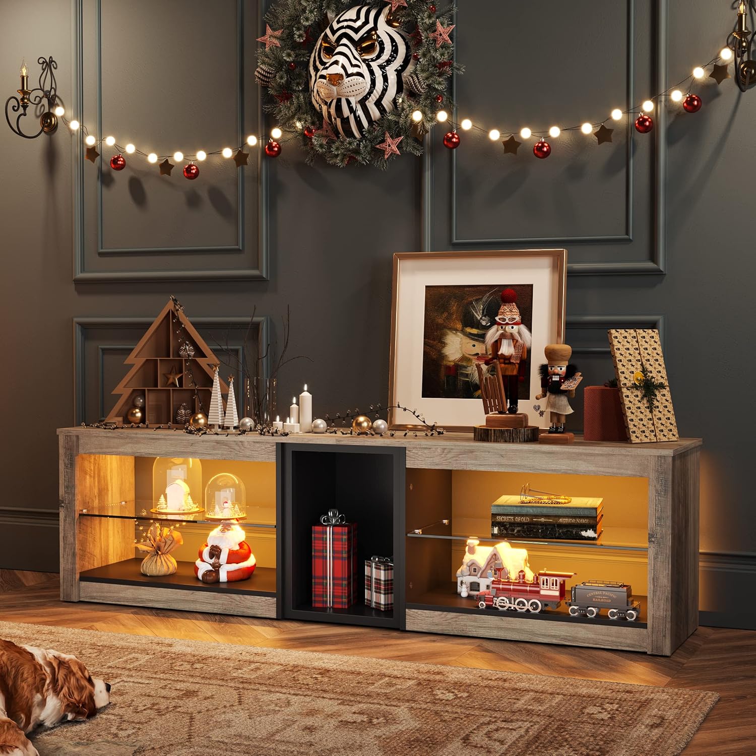 Bestier LOW-L1004160-GRYW Tv-Stands - View #3