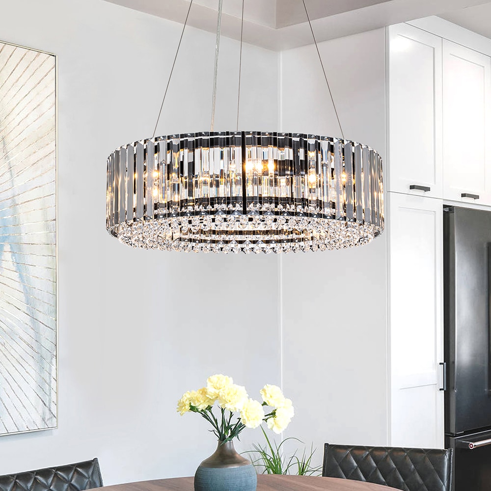 EDISLIVE Craggie 6-Light Black Glam Crystal Chandelier Y81010000047368 ...