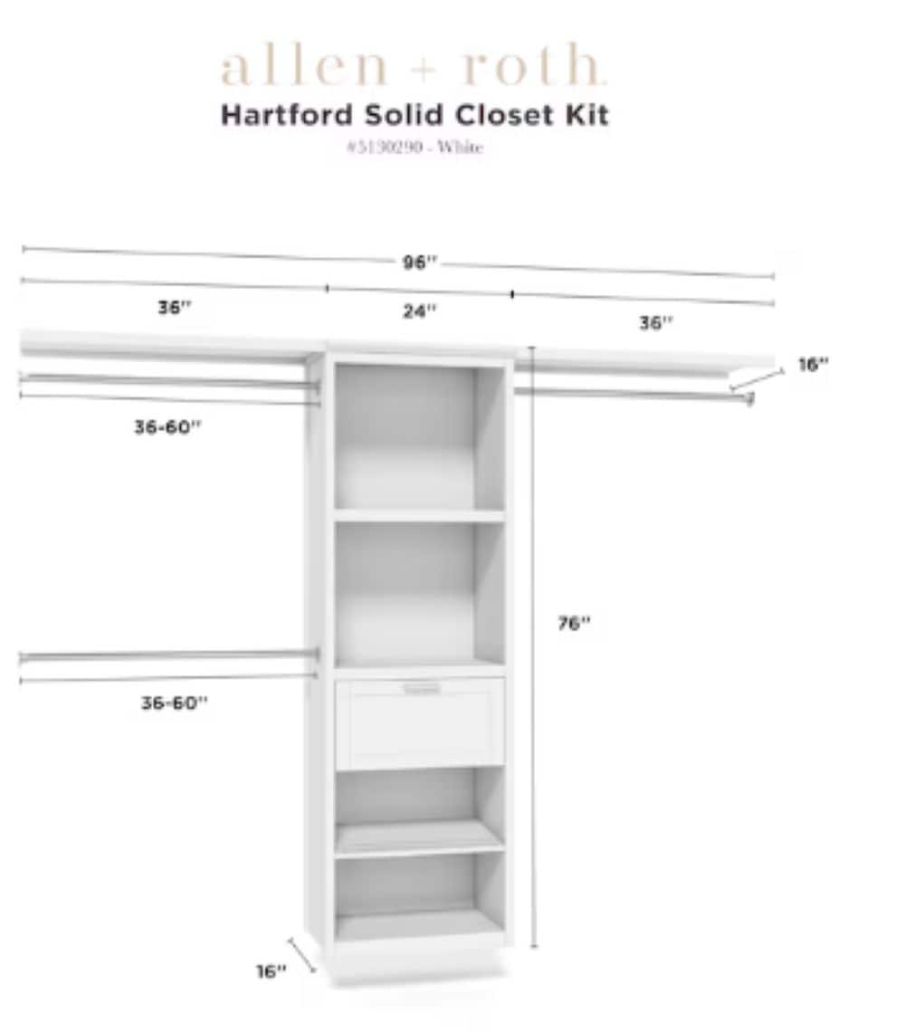 allen + roth LWSCSBW Wood-Closet-Kits - View #5