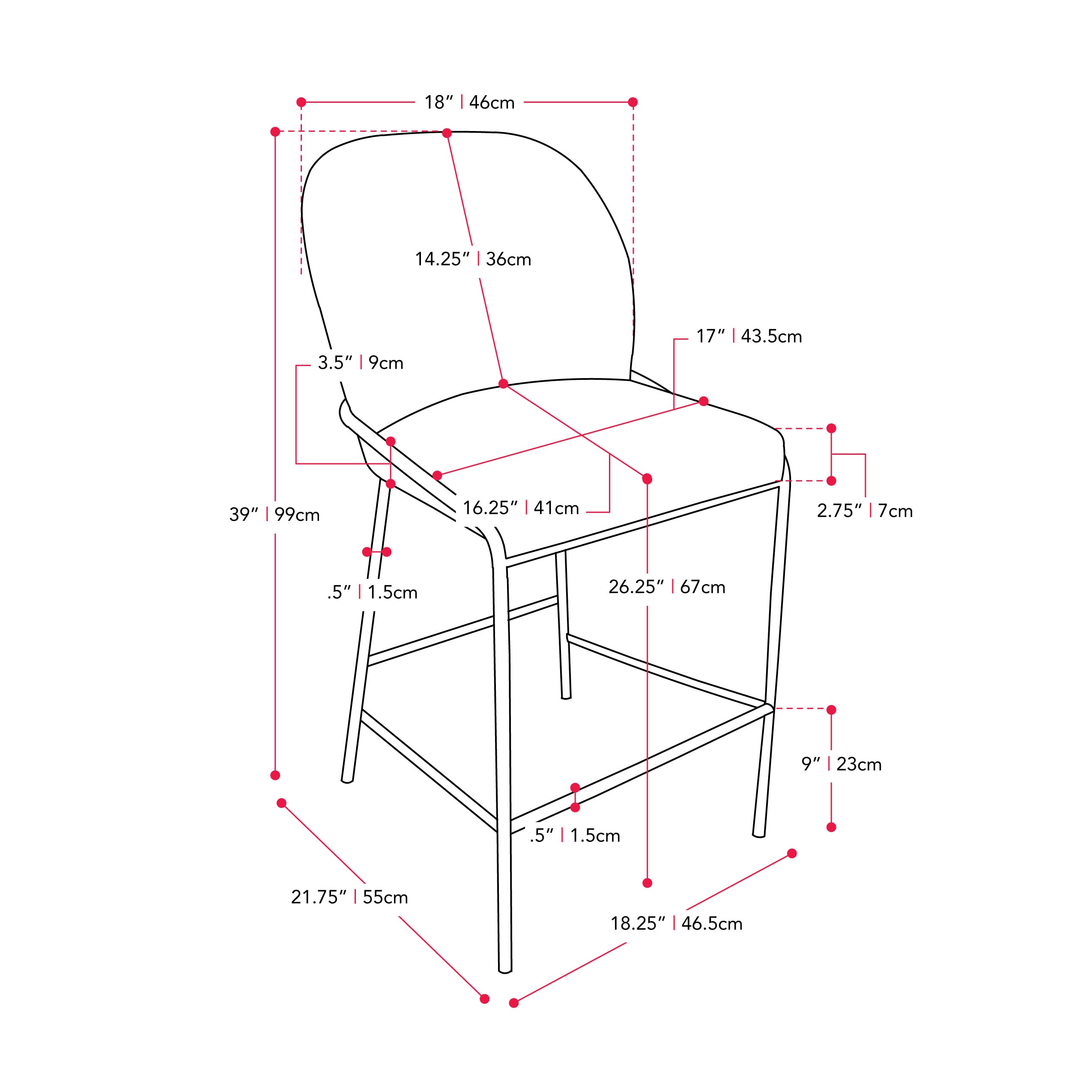Blakeley 28'' Light Gray Twill Counter Stool with Iron Legs