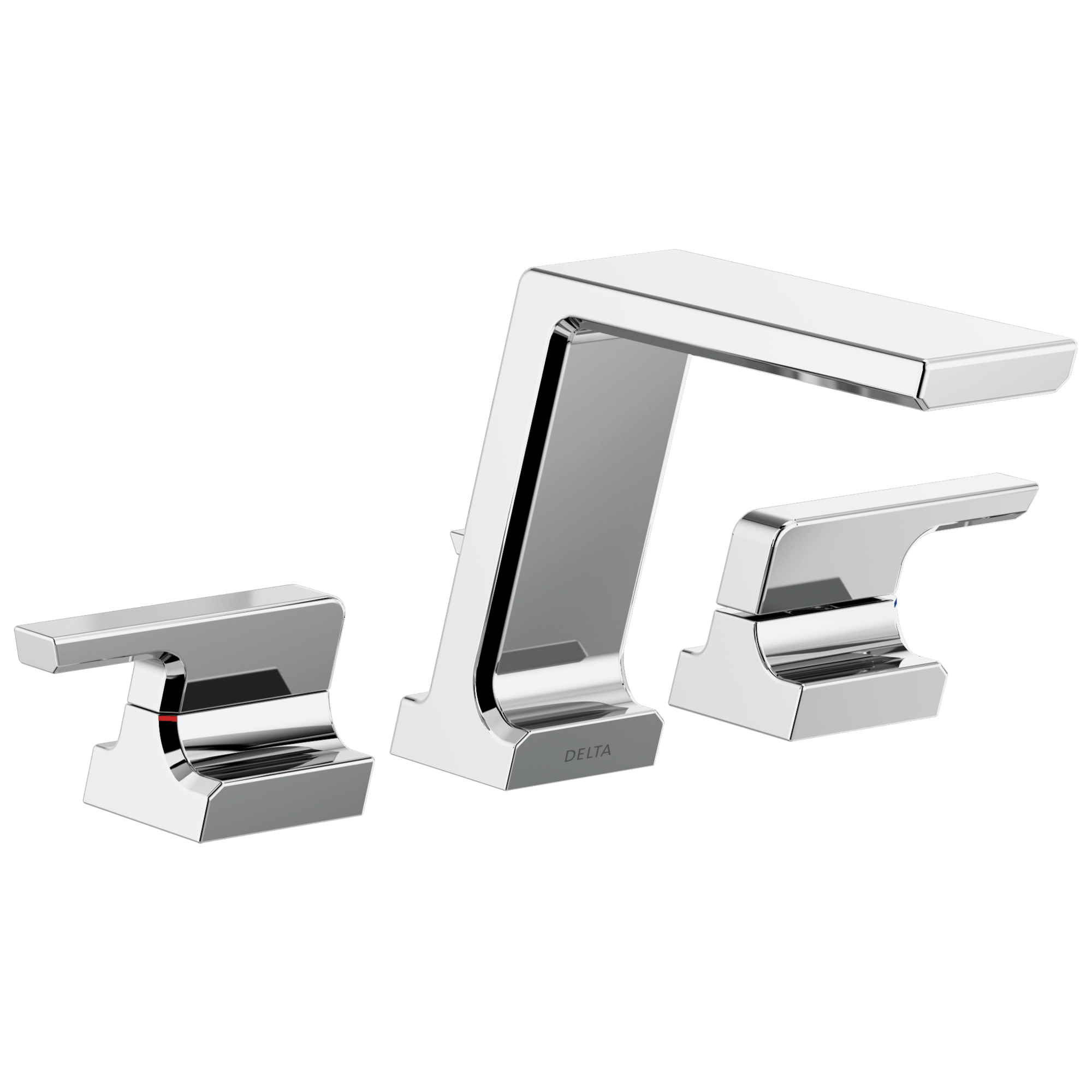 Delta T2799-PR Pivotal Lumicoat Chrome 2-handle Deck-mount Roman Low-arc Bathtub Faucet