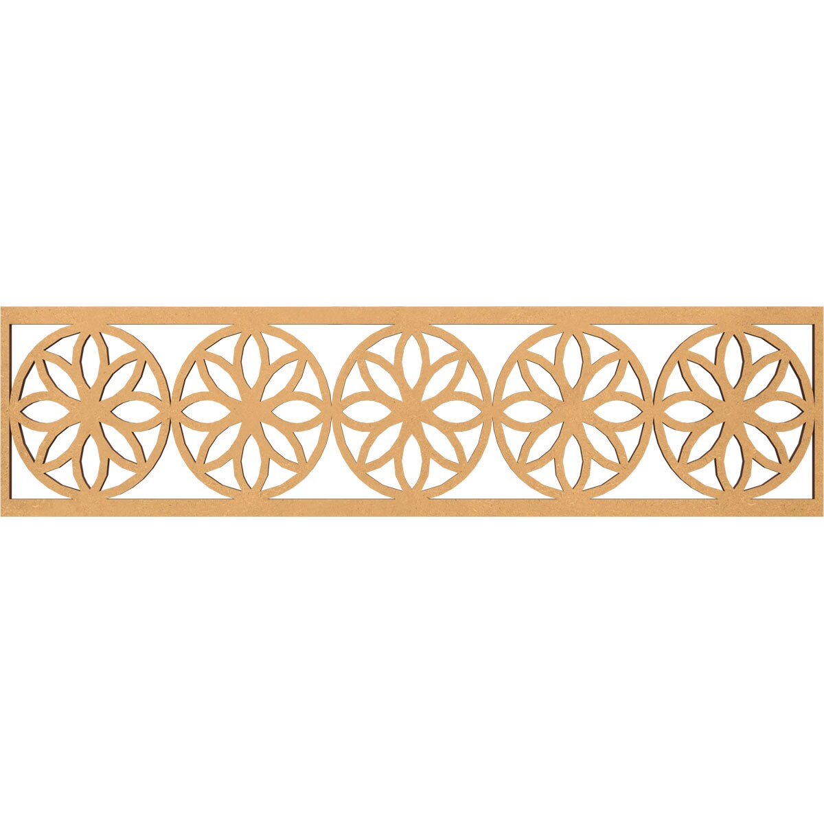 Ekena Millwork MLDB12X47BLUMF Blume Fretwork Flat Trim 12-in x 3.92-ft Brown Unfinished 2157853 Pierced Wall Panel Moulding