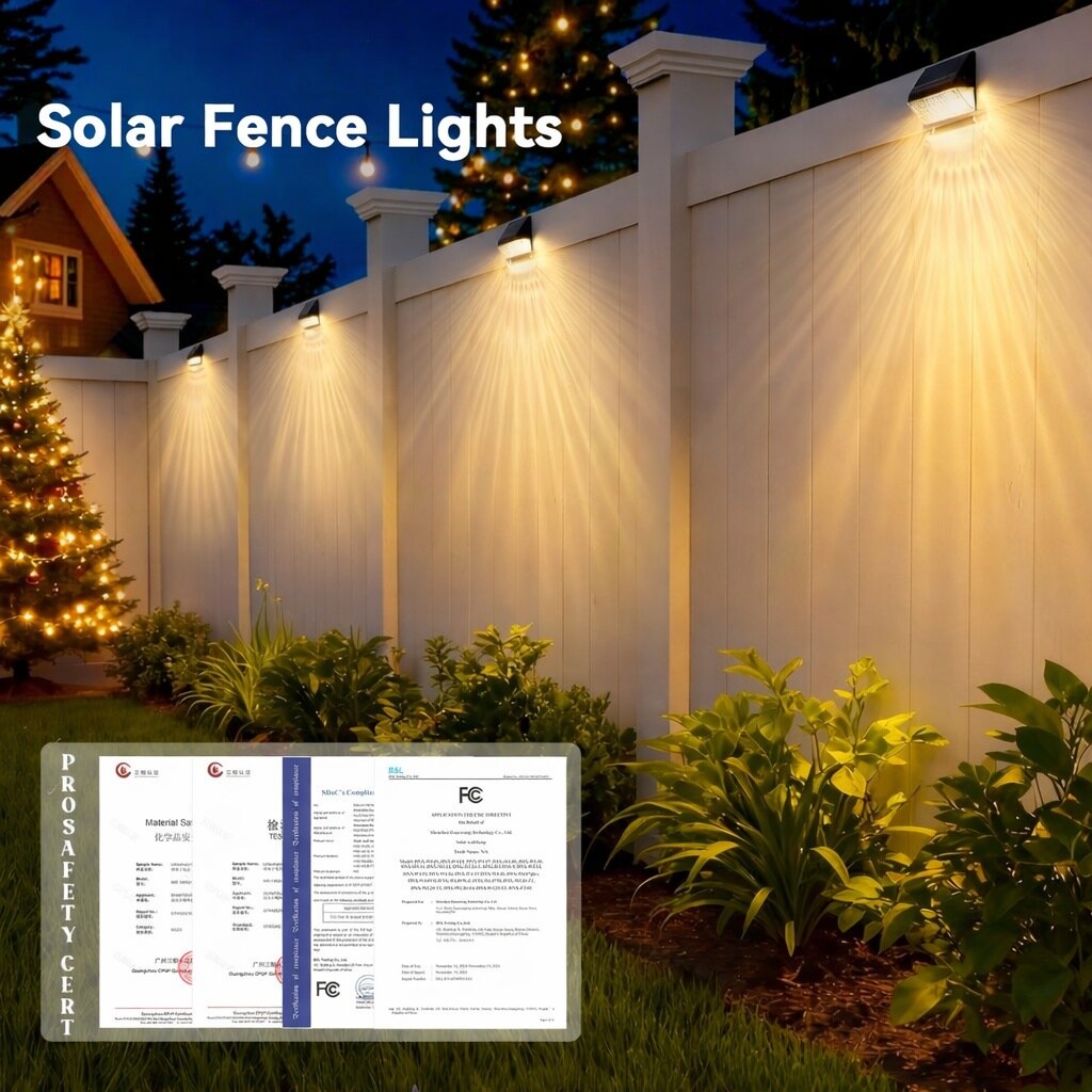 Lukvuzo Solar Deck Lights 8 pack Outdoor LED Fence Lights with Remote ...