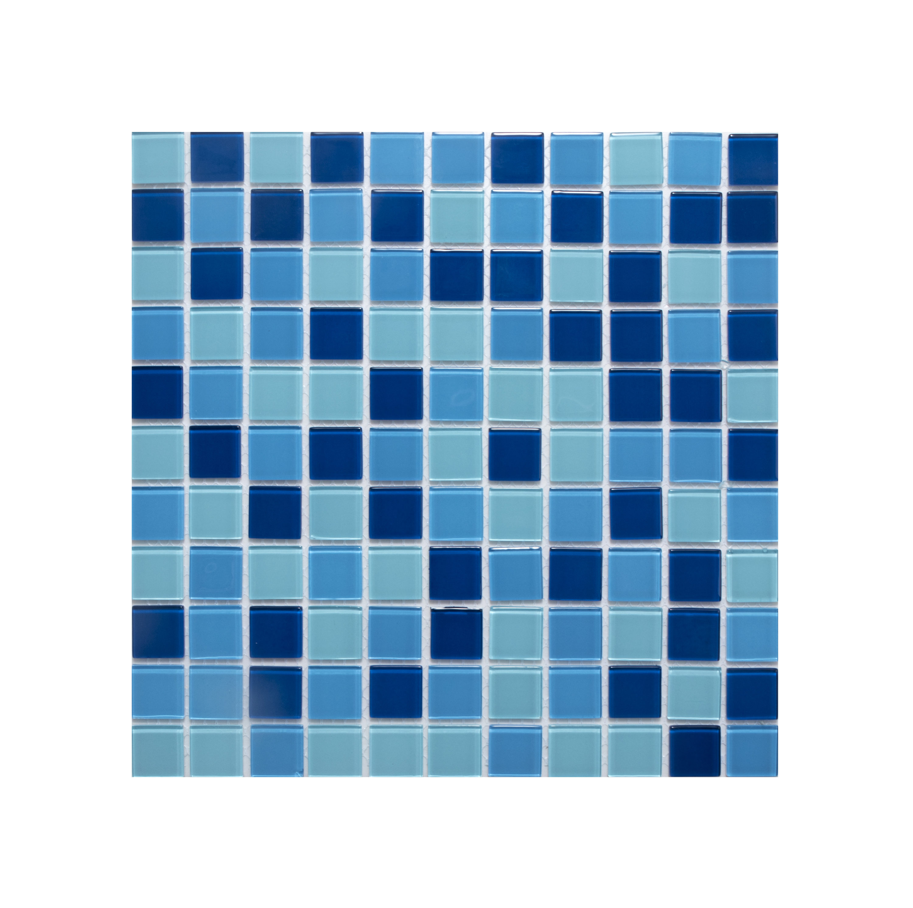 WS Tiles WSD-CM53-SAMPLE Sample- Sample Shades Of Blue 3-in x 3-in Glossy Glass Wall Tile