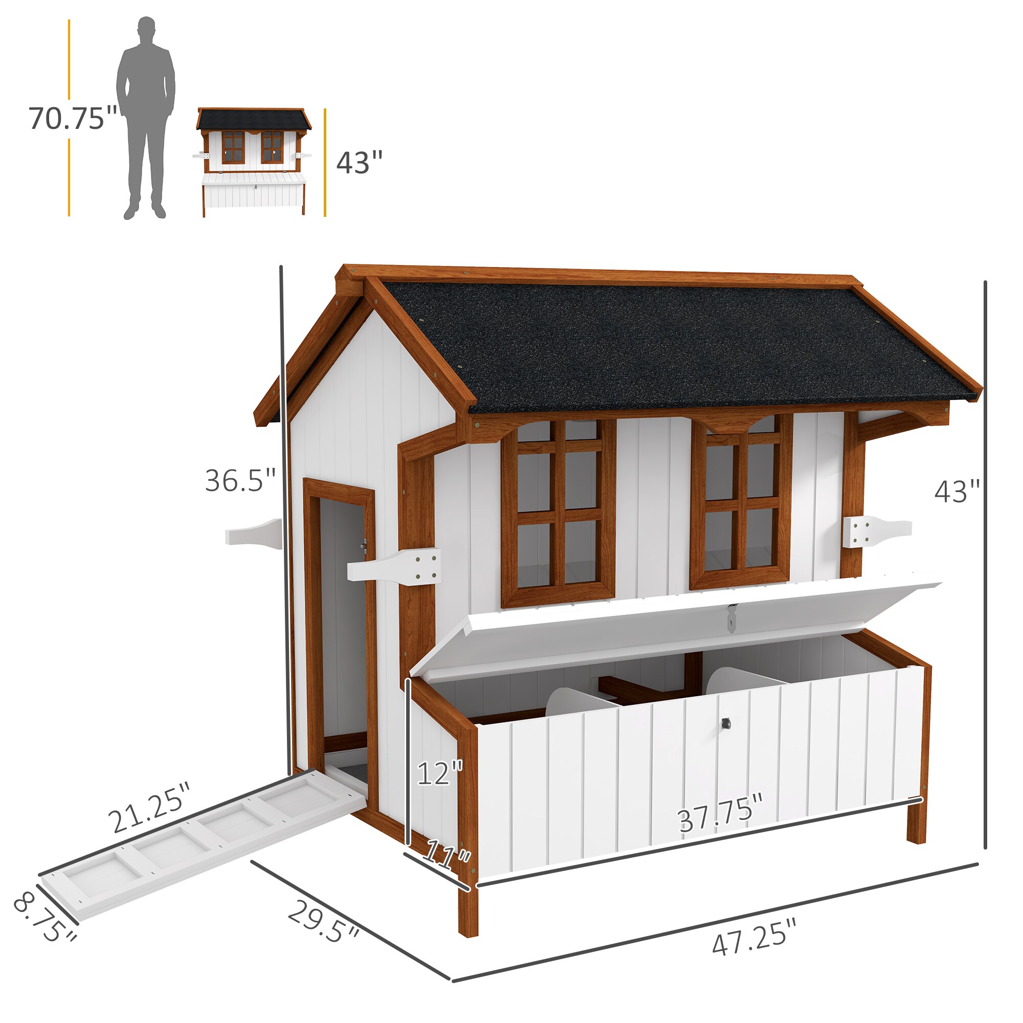 Maocao Hoom JL147370 Chicken-Coops-Rabbit-Hutches - View #3