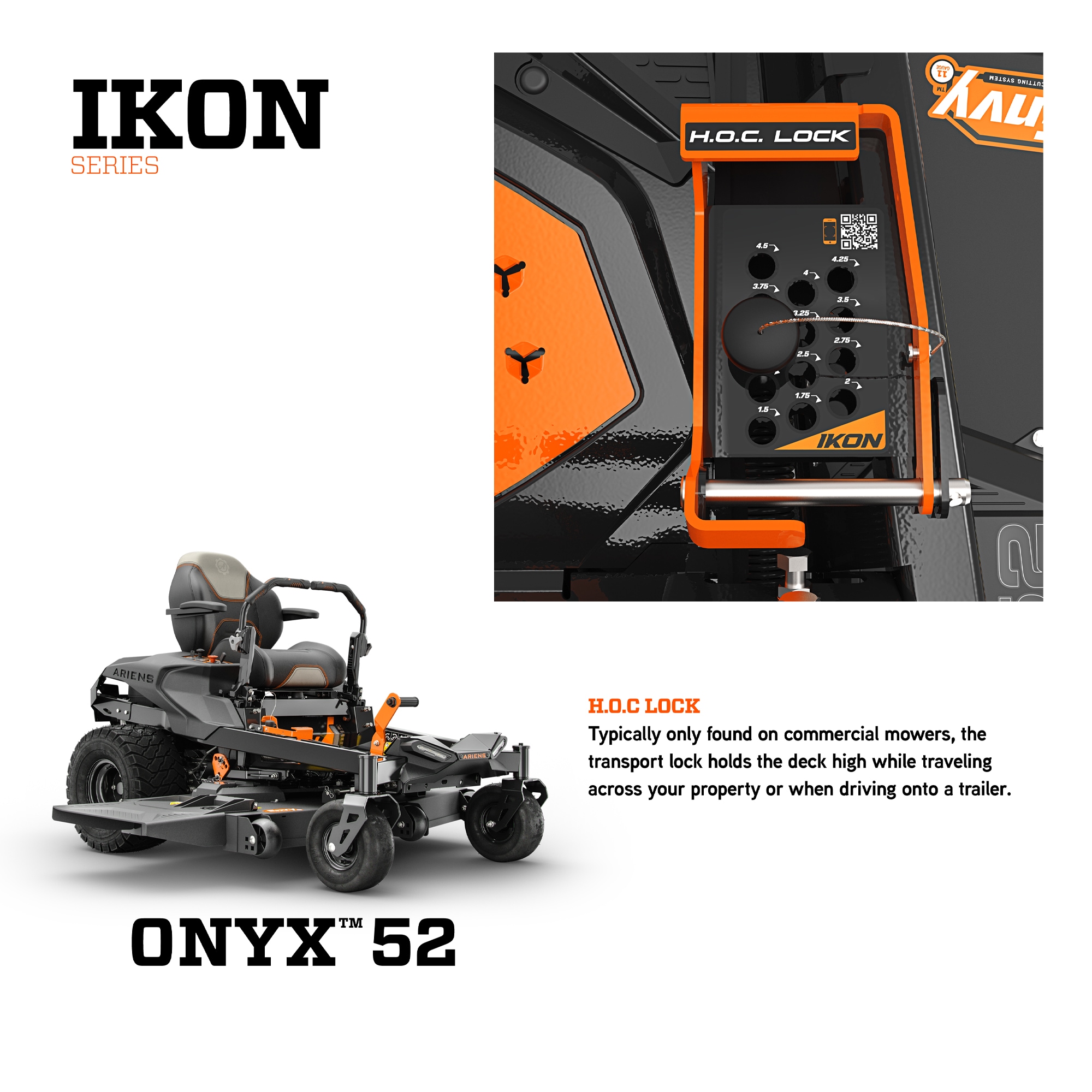 Ariens IKON ONYX Custom Edition 52-in 23-HP V-twin Gas Zero-turn Riding  Lawn Mower in the Zero-Turn Riding Lawn Mowers department at