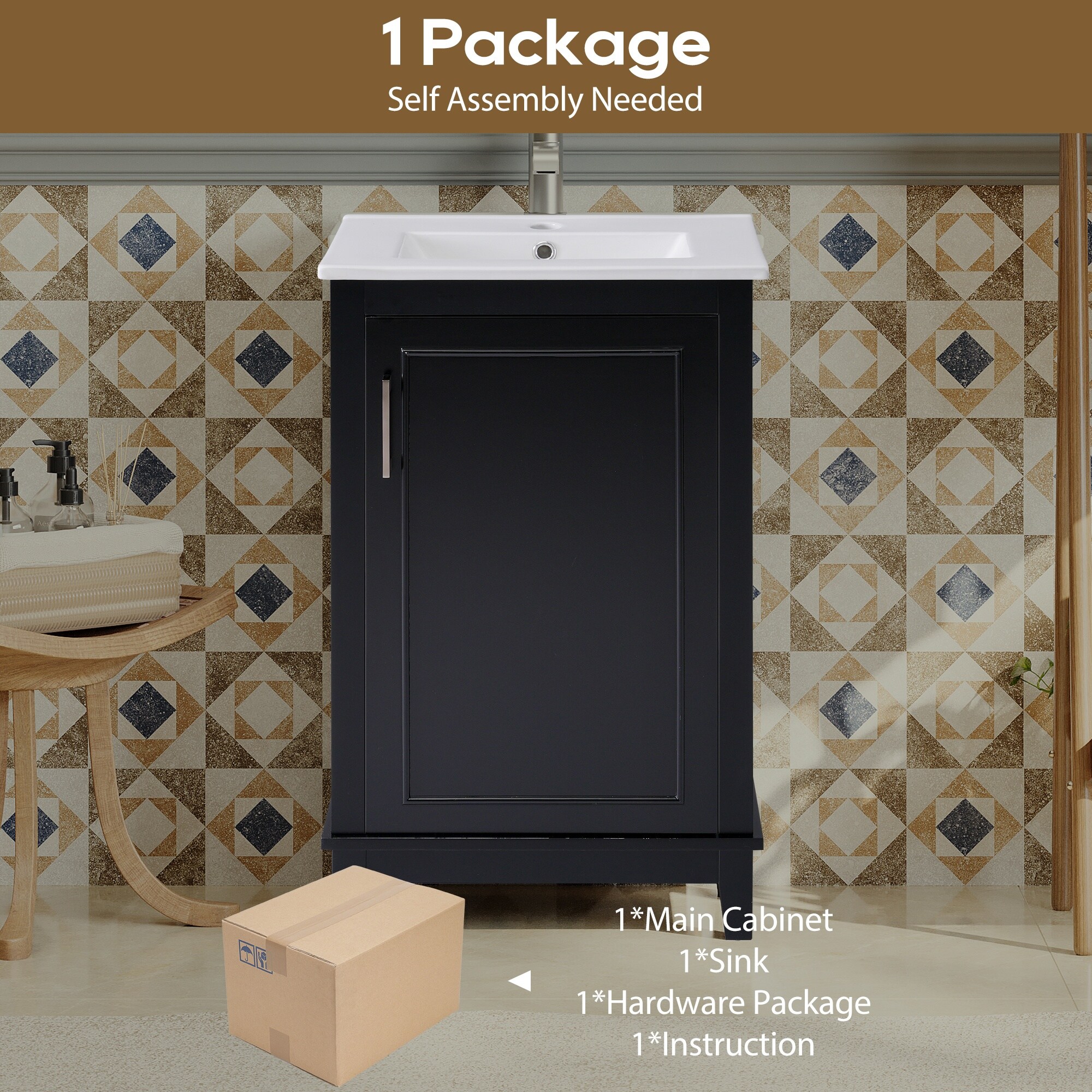 Homy Casa BVQC-W20-BK Bath-Vanity-Combo - View #6