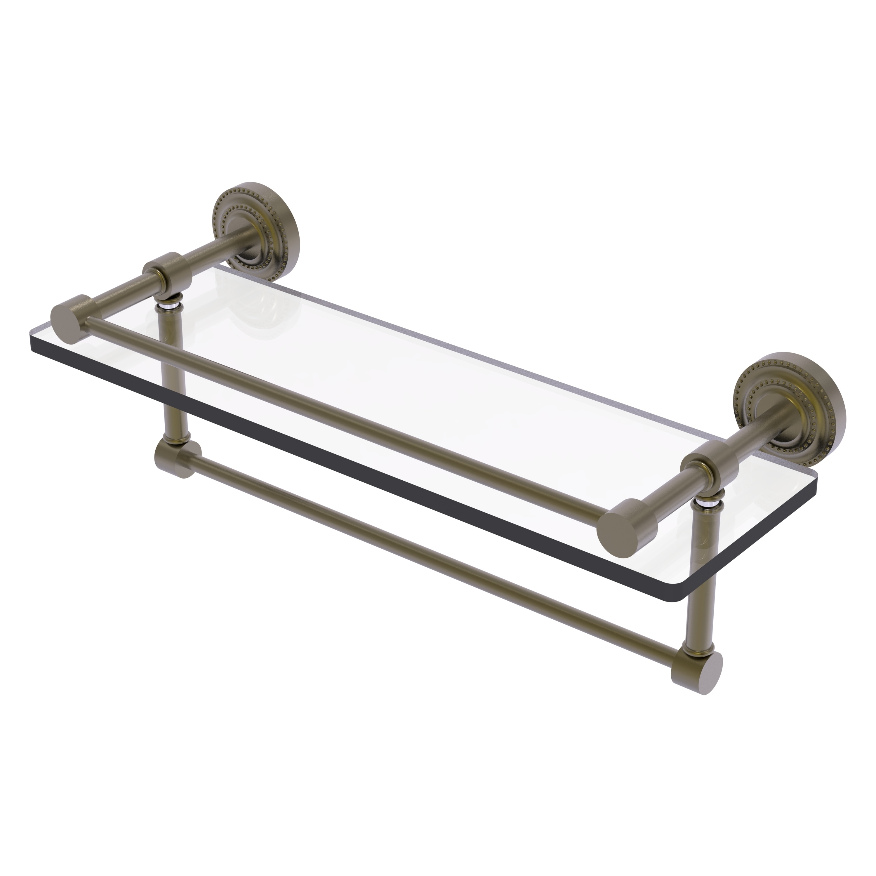 Allied Brass DT-1TB/16-GAL-ABR Dottingham Antique Brass Wall mount Bathroom Shelf ( 16-in x 5-in x 5-in )