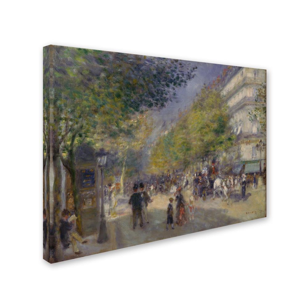 Trademark Fine Art People Framed 32-in H x 24-in W People Print on Canvas  in the Wall Art department at