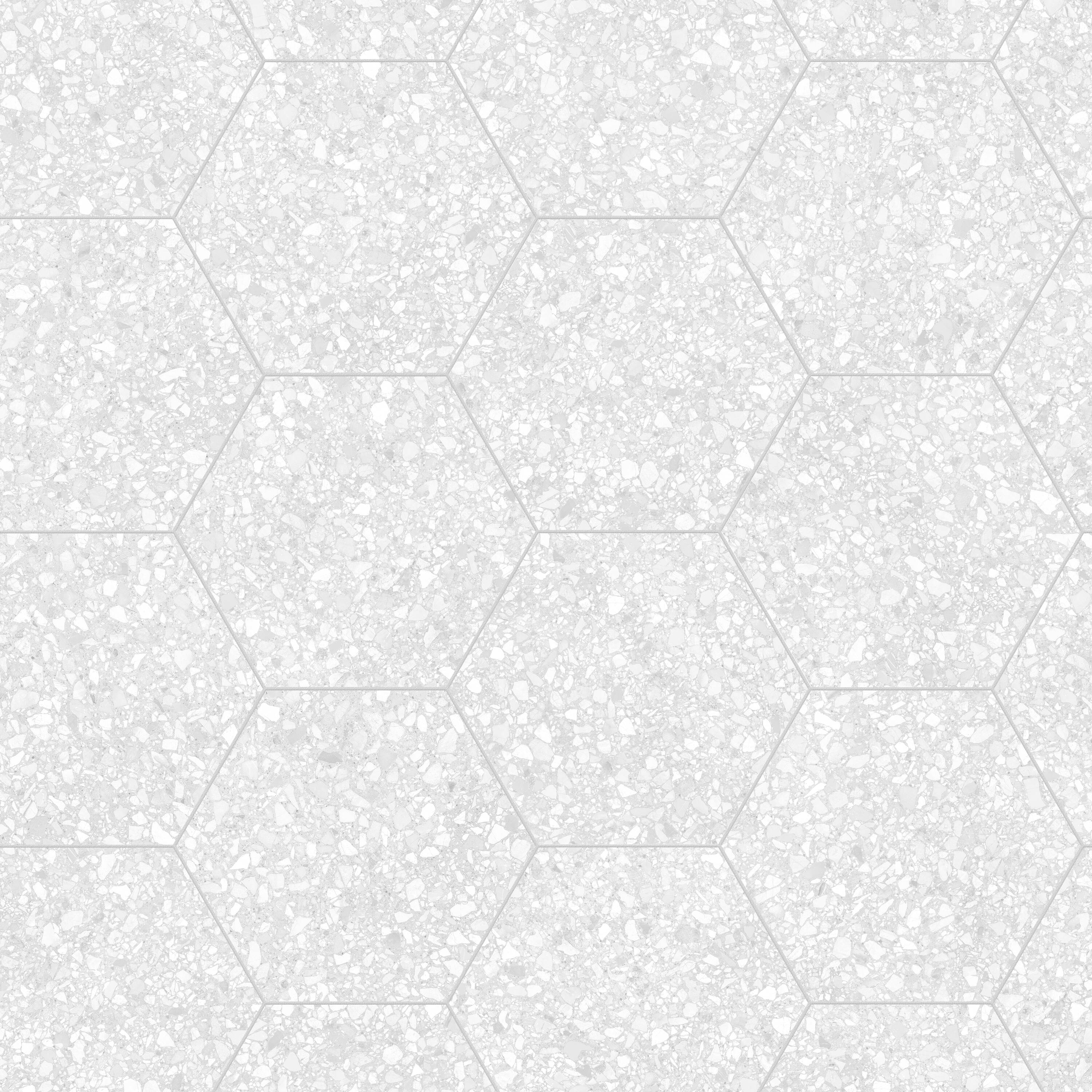 Satori 1001-0386-0 Aurora Pearl 8-in x 10-in Matte Porcelain Hexagon Standard Floor and Wall Tile ( 0.44-sq ft Piece )