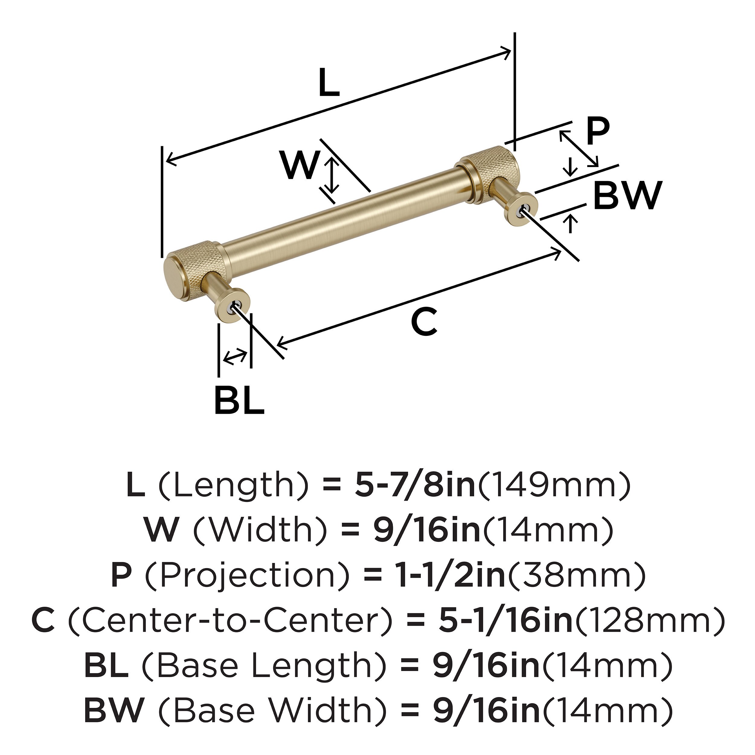 Amerock BP37744BBZ Cabinet-Pulls - View #4