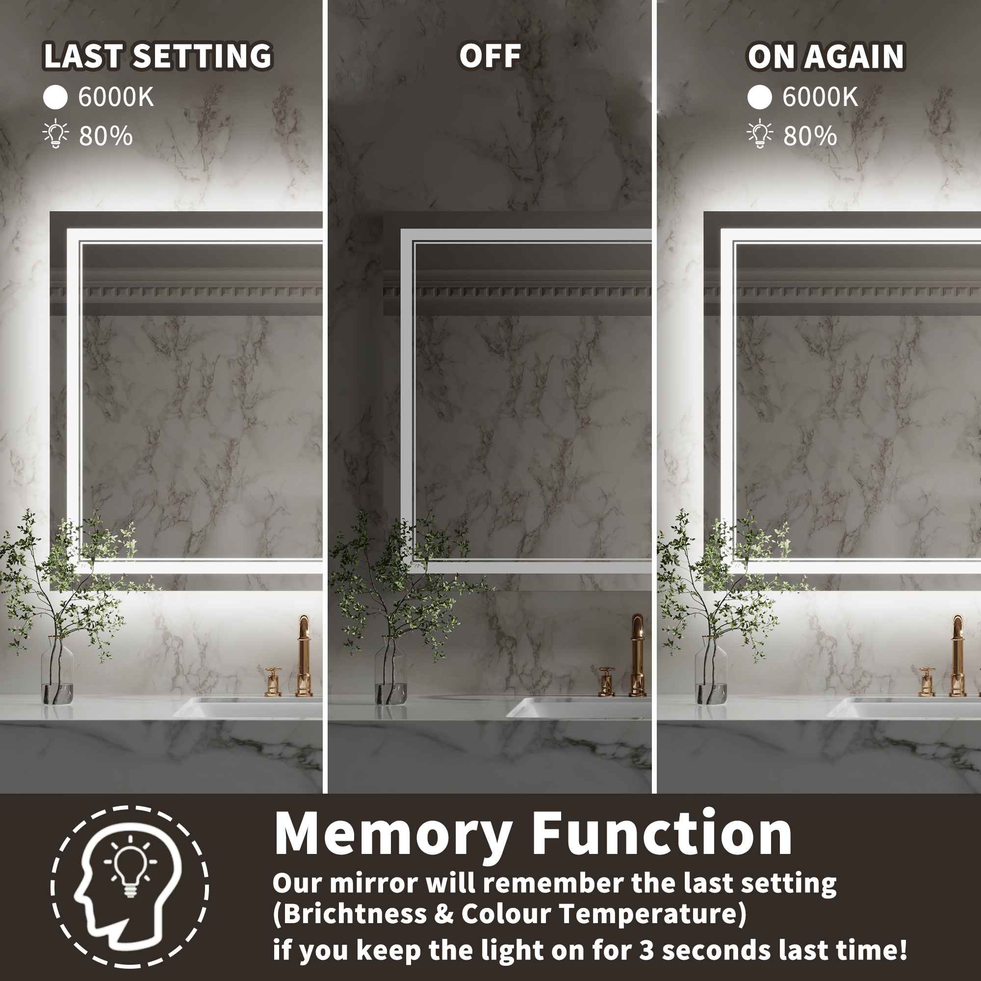 ExBrite EXBM6036V12 Framed-Bath-Mirrors - View #6