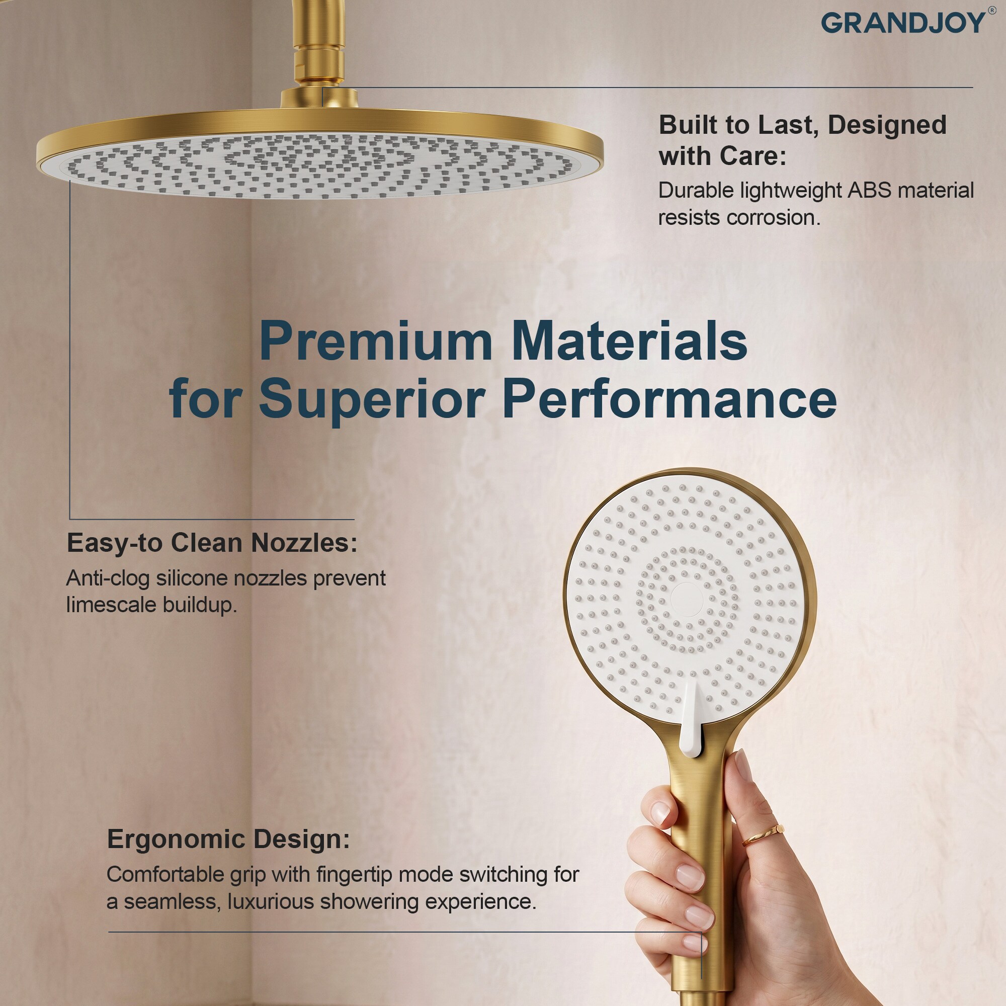 GRANDJOY SGF13GJ-28R-BG Tub-Shower-Faucets - View #9