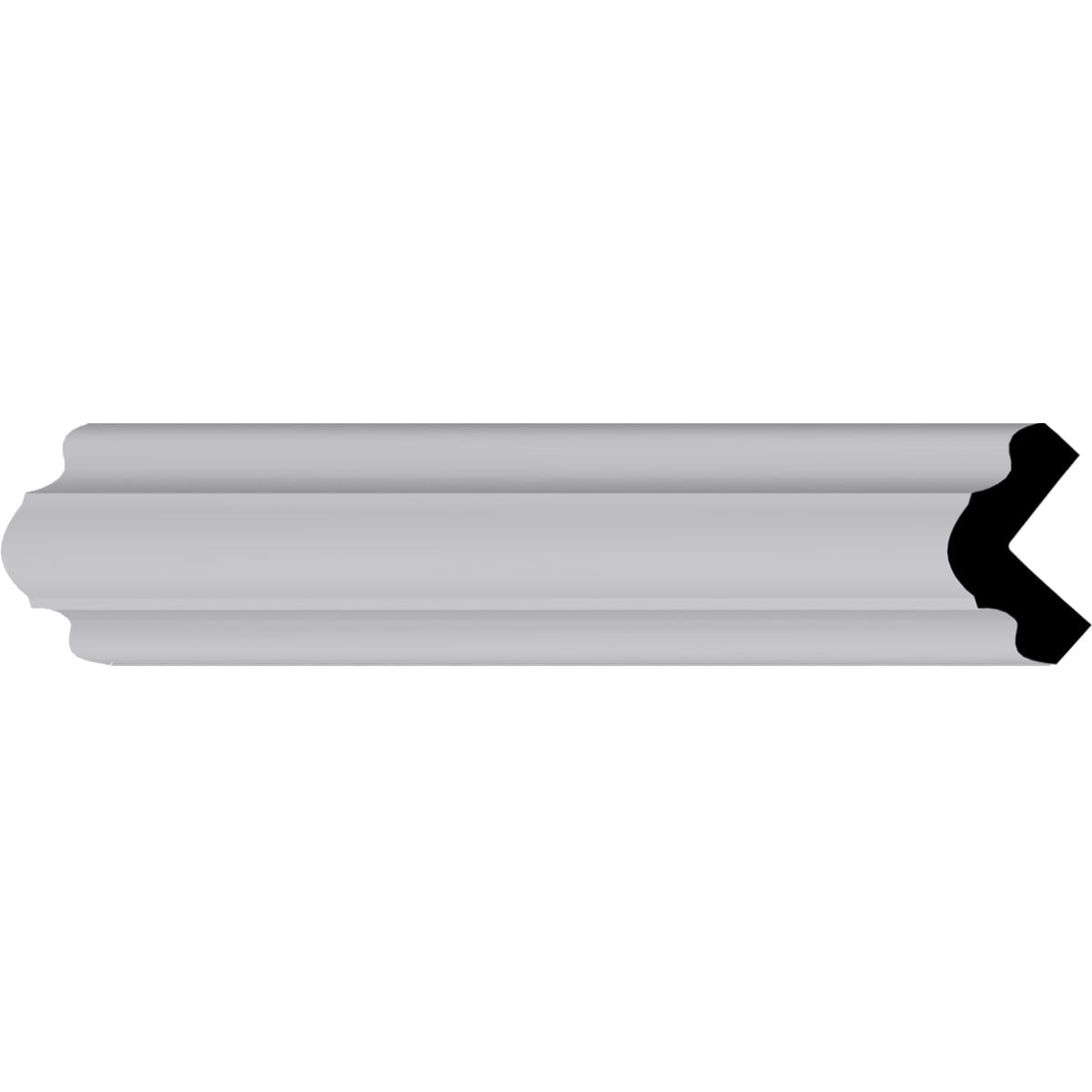Ekena Millwork MLD01X01X02BR Bradford Smooth Panel Moulding 1-1/2-in x 7-ft 10-1/2-in Primed Urethane MLD01X01X02BR Chair rail Moulding