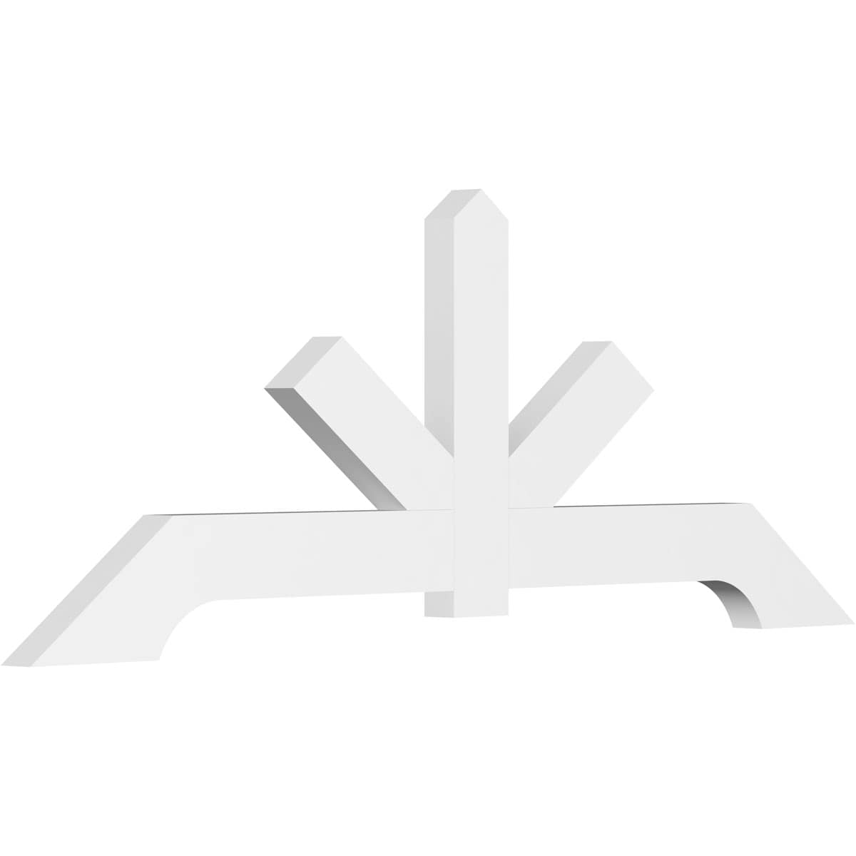Ekena Millwork GBP060X23X0204VAN00 Vanguard White PVC Gable bracket