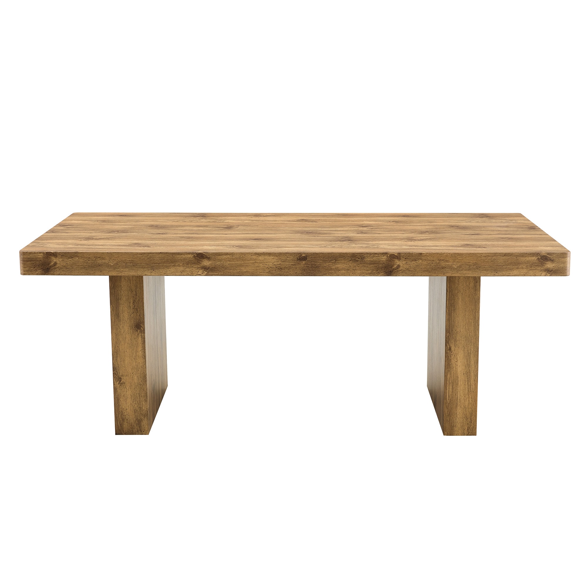 SINOFURN SYA010298GN Wood Grain Contemporary/Modern MDF Dining Table, with Wood Grain Finish and Reclaimed wood 78.7-in L x 29.9-in H