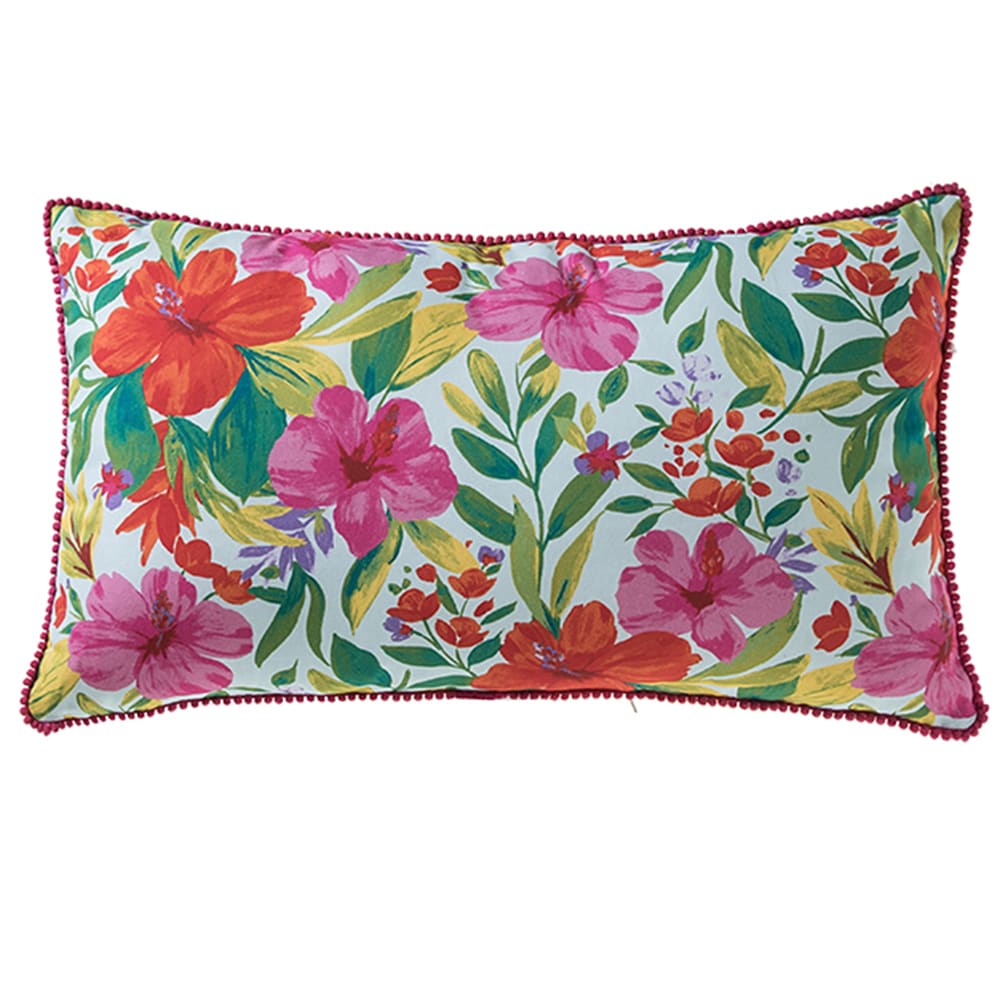 allen + roth Floral Eleanor Tropical Rectangular Lumbar Pillow at Lowes.com