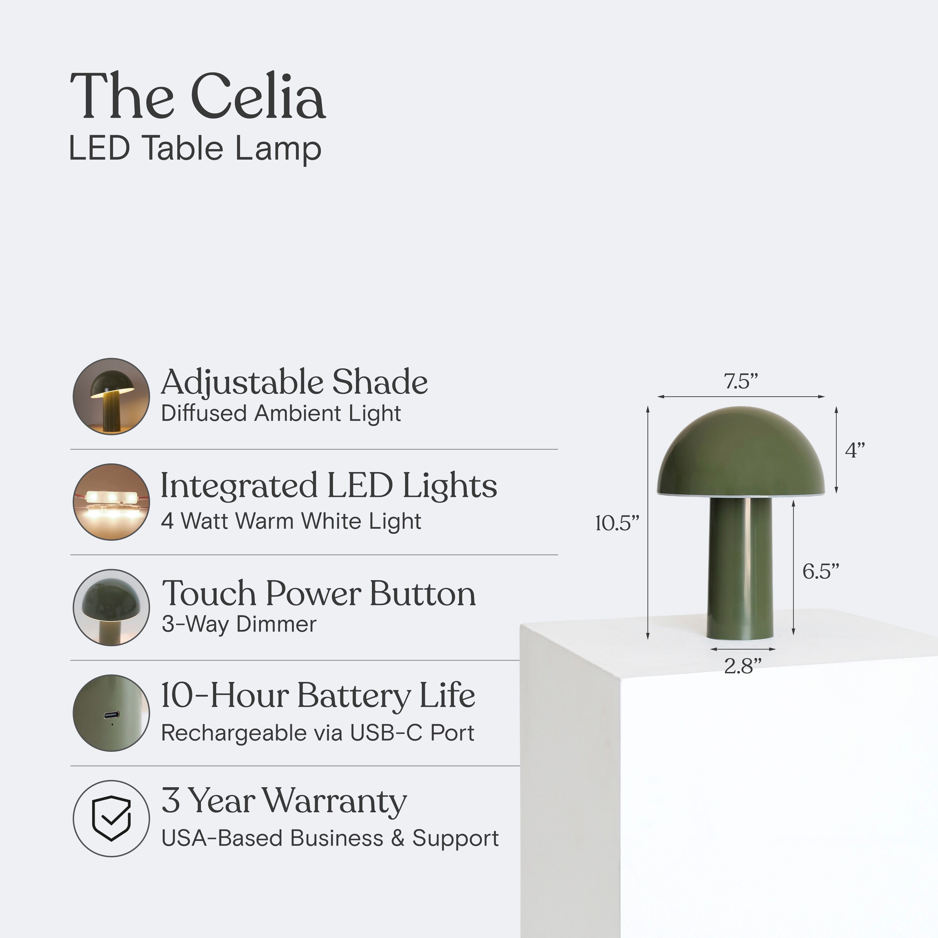 Brightech TL-CLA-GRN Table-Lamps - View #3
