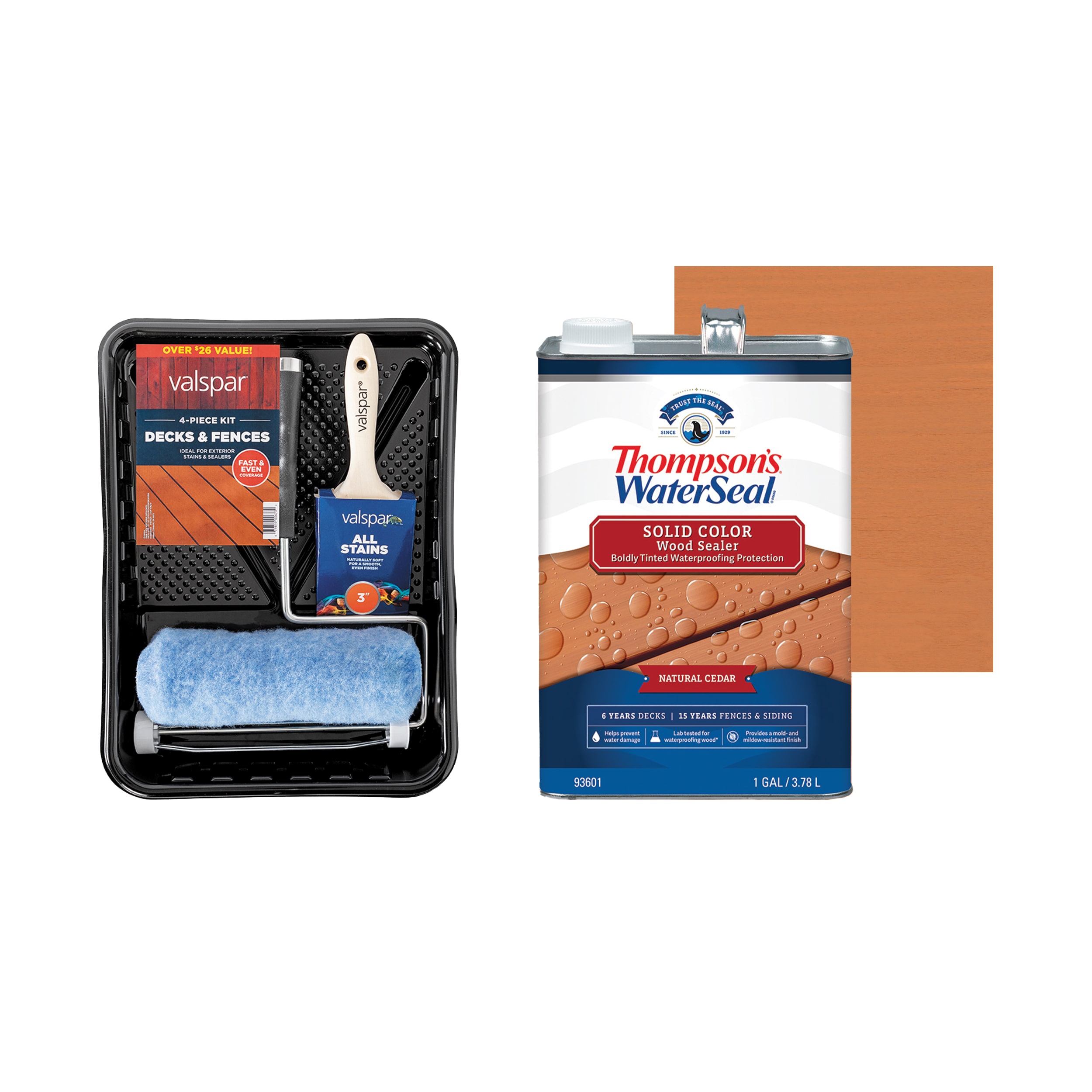 Shop Thompsons Waterseal Waterseal Solid Natural Cedar Exterior Stain Project Kit At