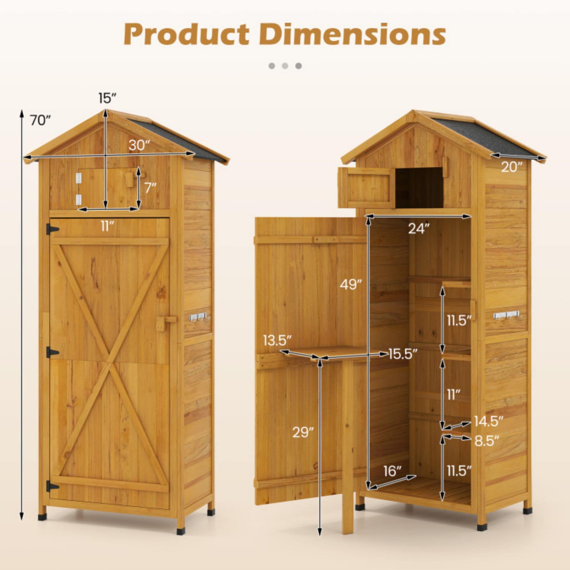 Clihome CL-GT8NAHY118 Wood-Storage-Buildings - View #4