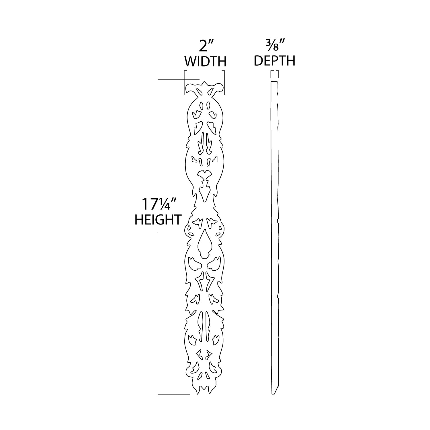 17.25" Unfinished Maple Hand Carved Acanthus Applique