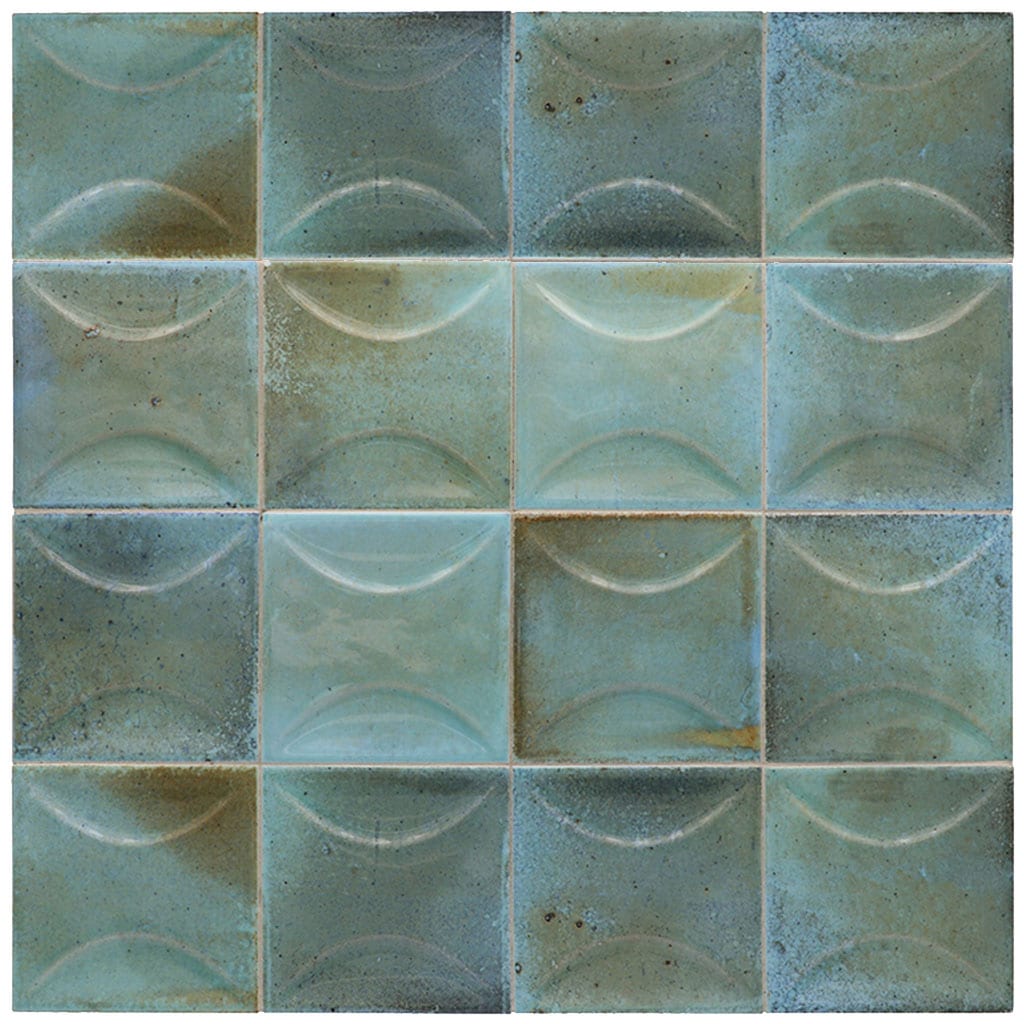 Apollo Tile Antiek Spruce Blue 4-in x 4-in Glossy Ceramic Patterned Floor and Wall Tile (5.39-sq. ft/ Carton)