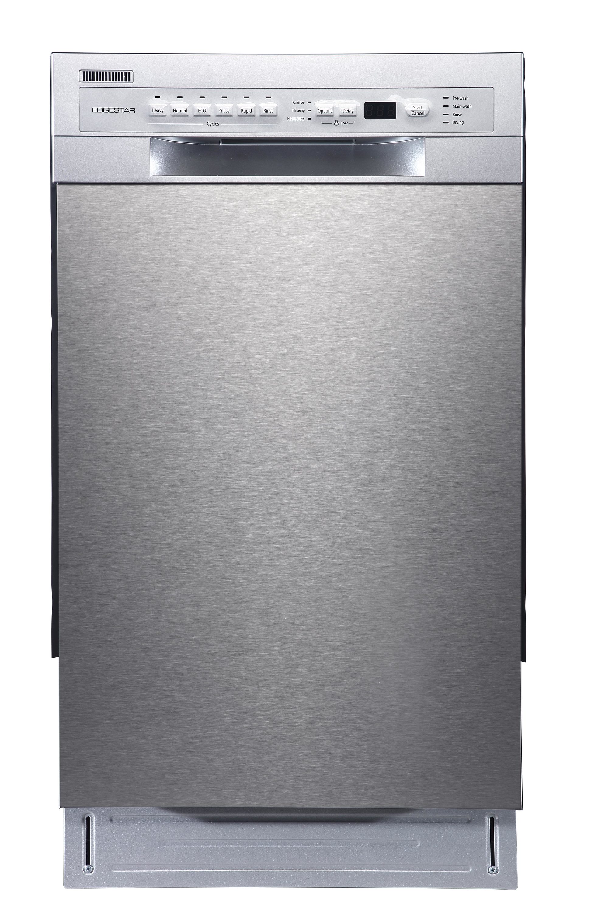EdgeStar Front Control 18-in Built-In Dishwasher (Stainless Steel) ENERGY  STAR, 52-dBA in the Built-In Dishwashers department at