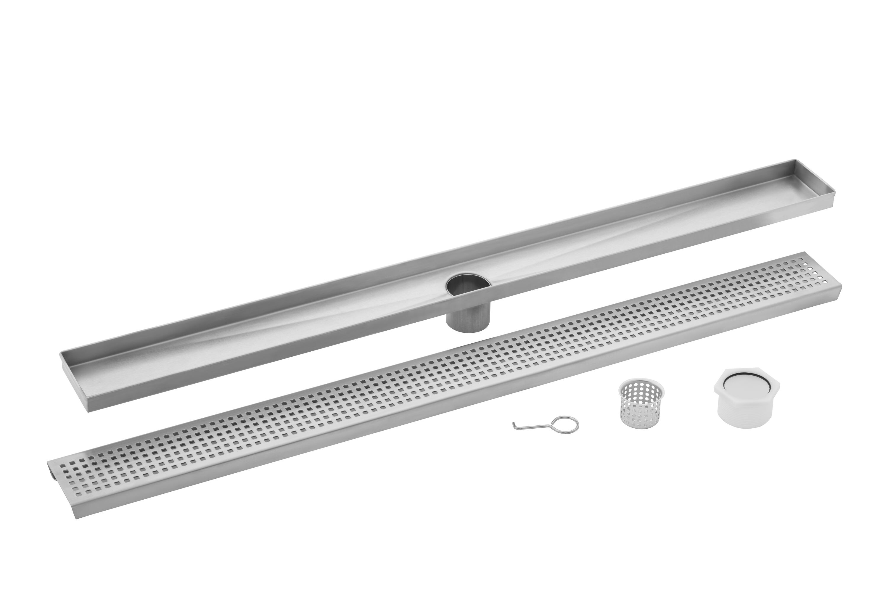 RELN 32 in. Stainless Steel Linear Shower Drain with Tile Insert Drain Cover