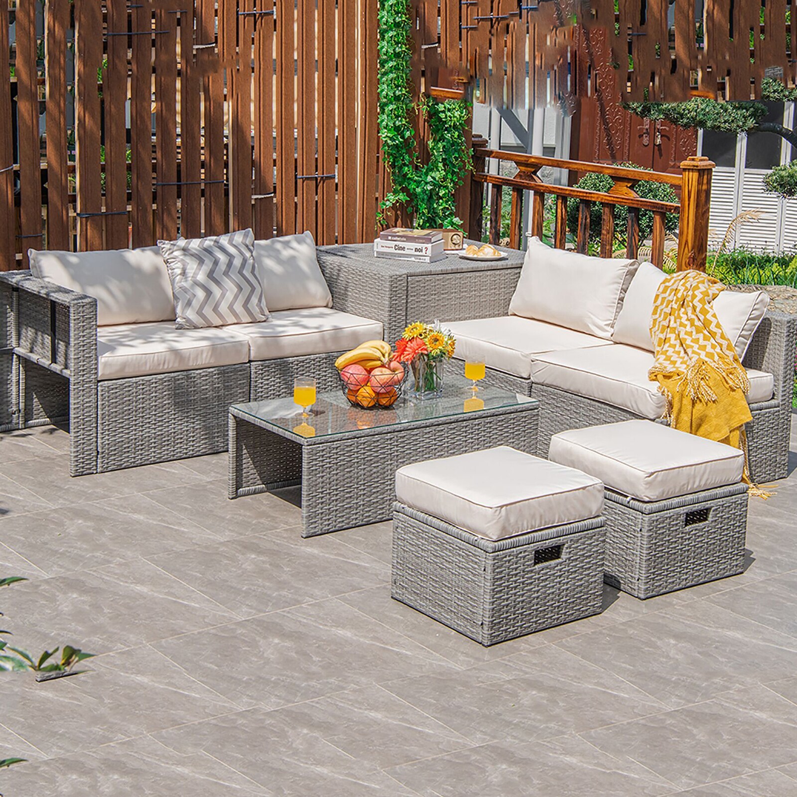 Costway HW68604WH+ Patio-Conversation-Sets - View #7