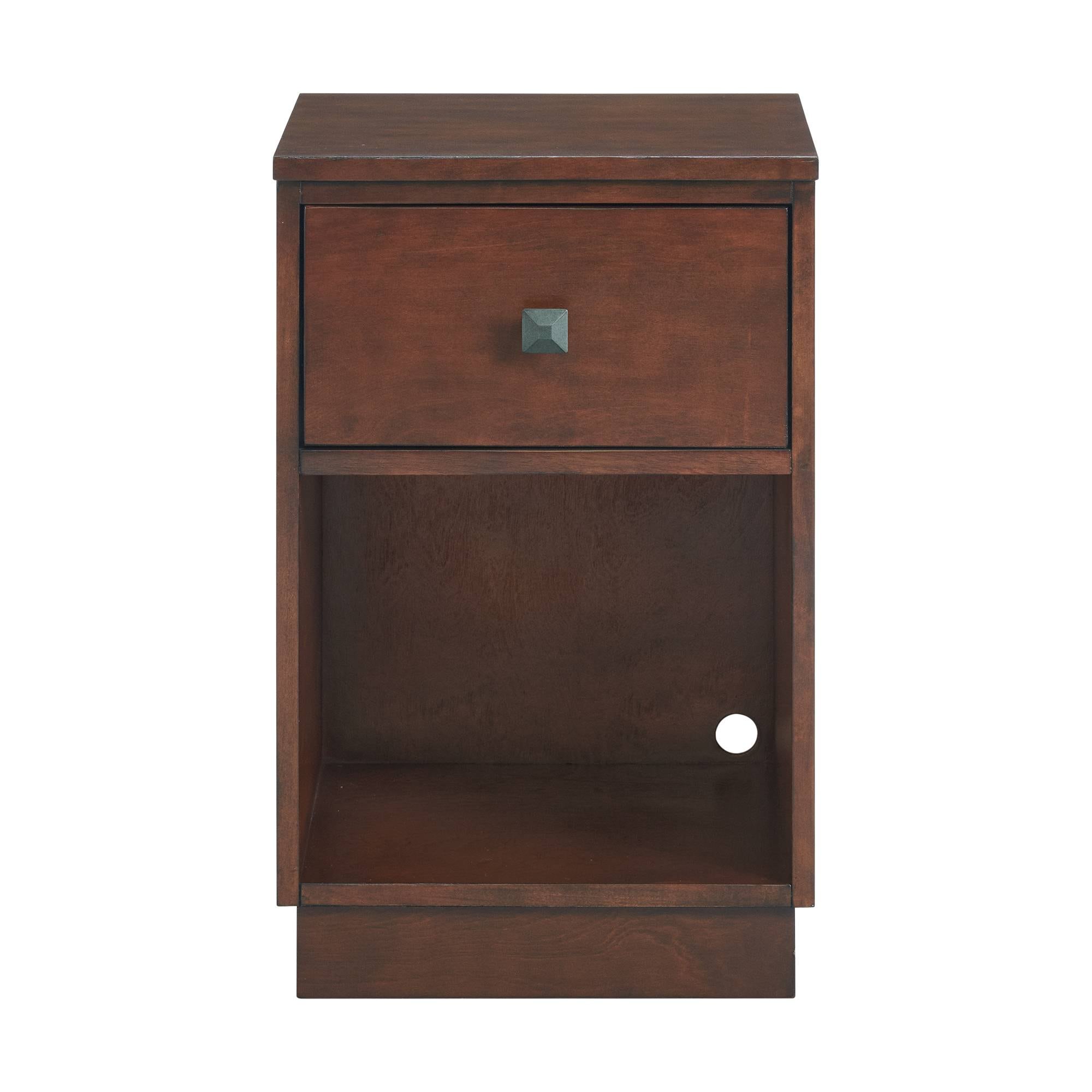 Picket House Furnishings CTHY550NSE Rehan 16-in W x 26-in H Espresso Wood Rustic End Table with Storage Assembly Required