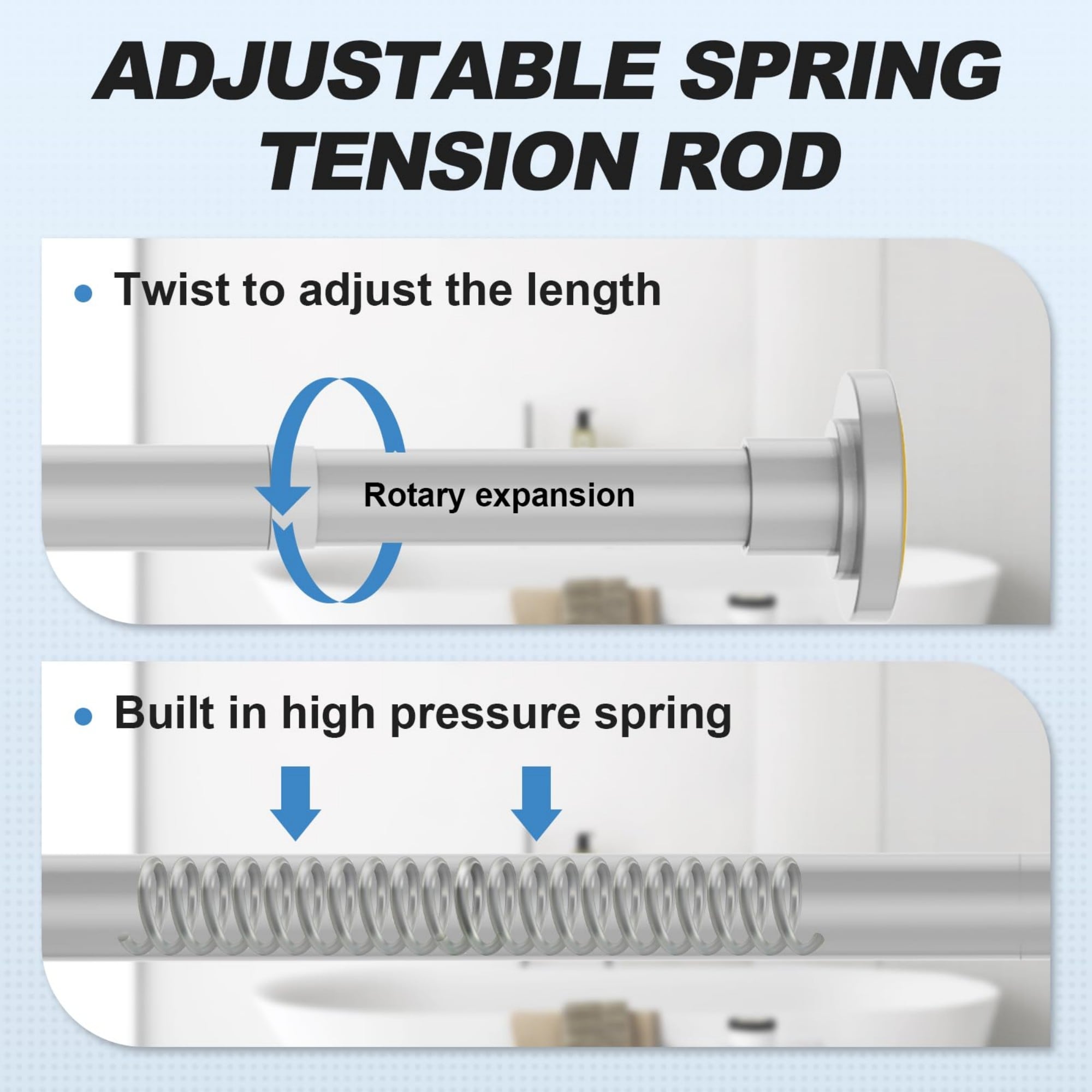 Wudkey L4-CV3V0I Shower-Rods - View #2