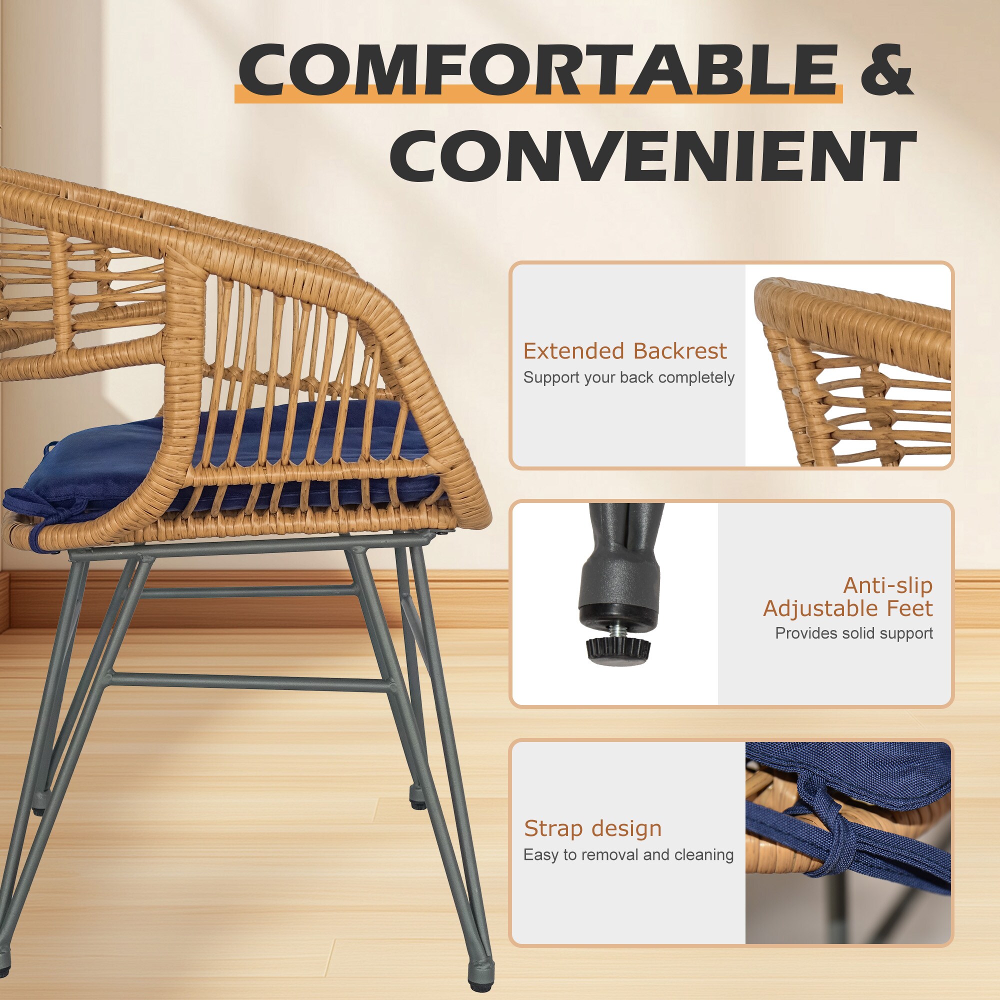 Grearden ZHSFV001-BL Patio-Conversation-Sets - View #5