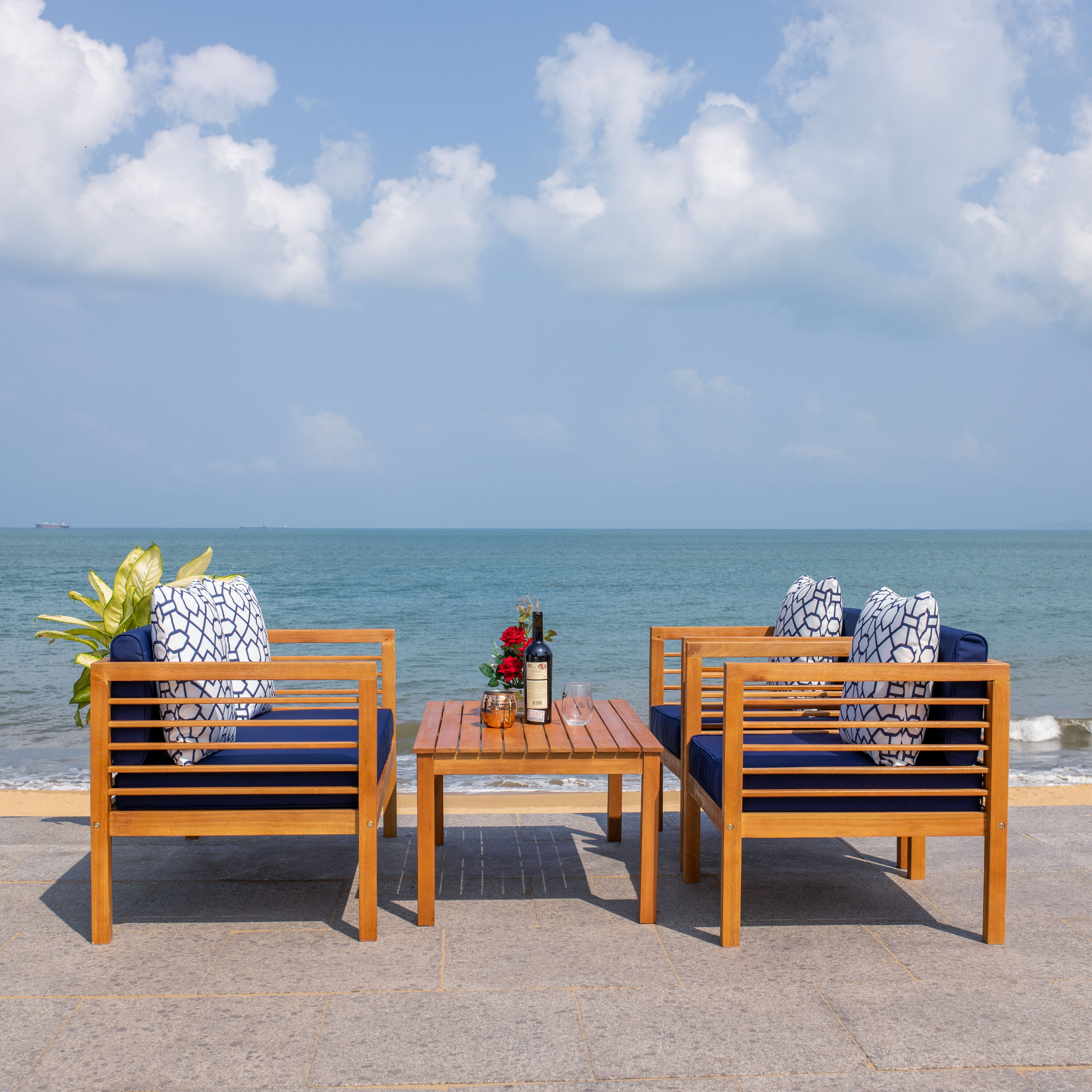 Safavieh PAT7033E Patio-Conversation-Sets - View #2