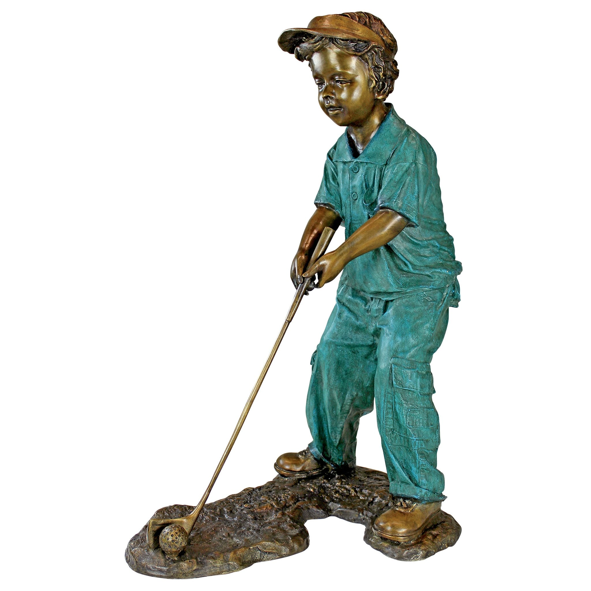 Design Toscano PN6549 35.5-Inches H x 24-Inches W Bronze Children Garden Statue