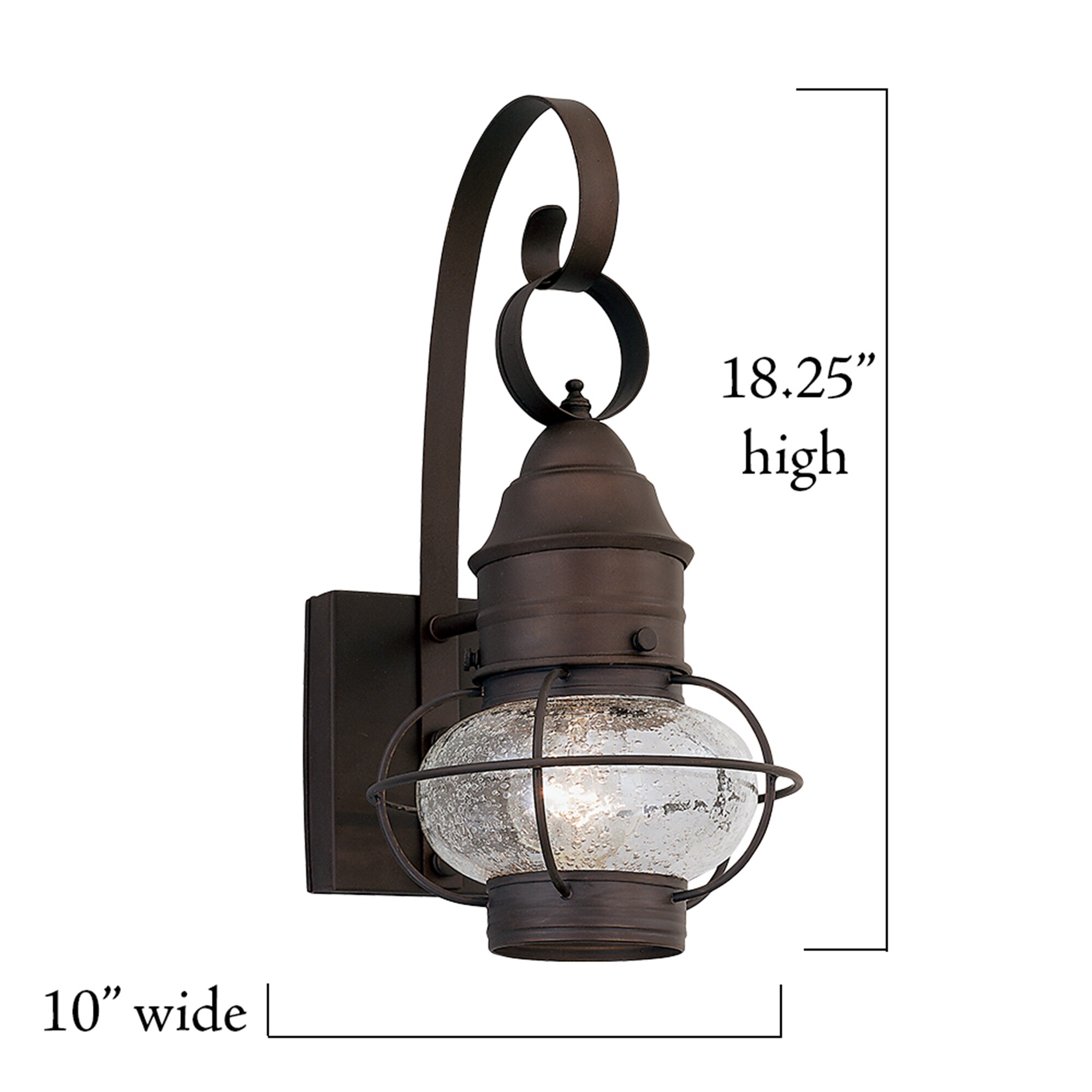 Designers Fountain Nantucket 1-Light 17.5-in H Bronze Outdoor Wall ...