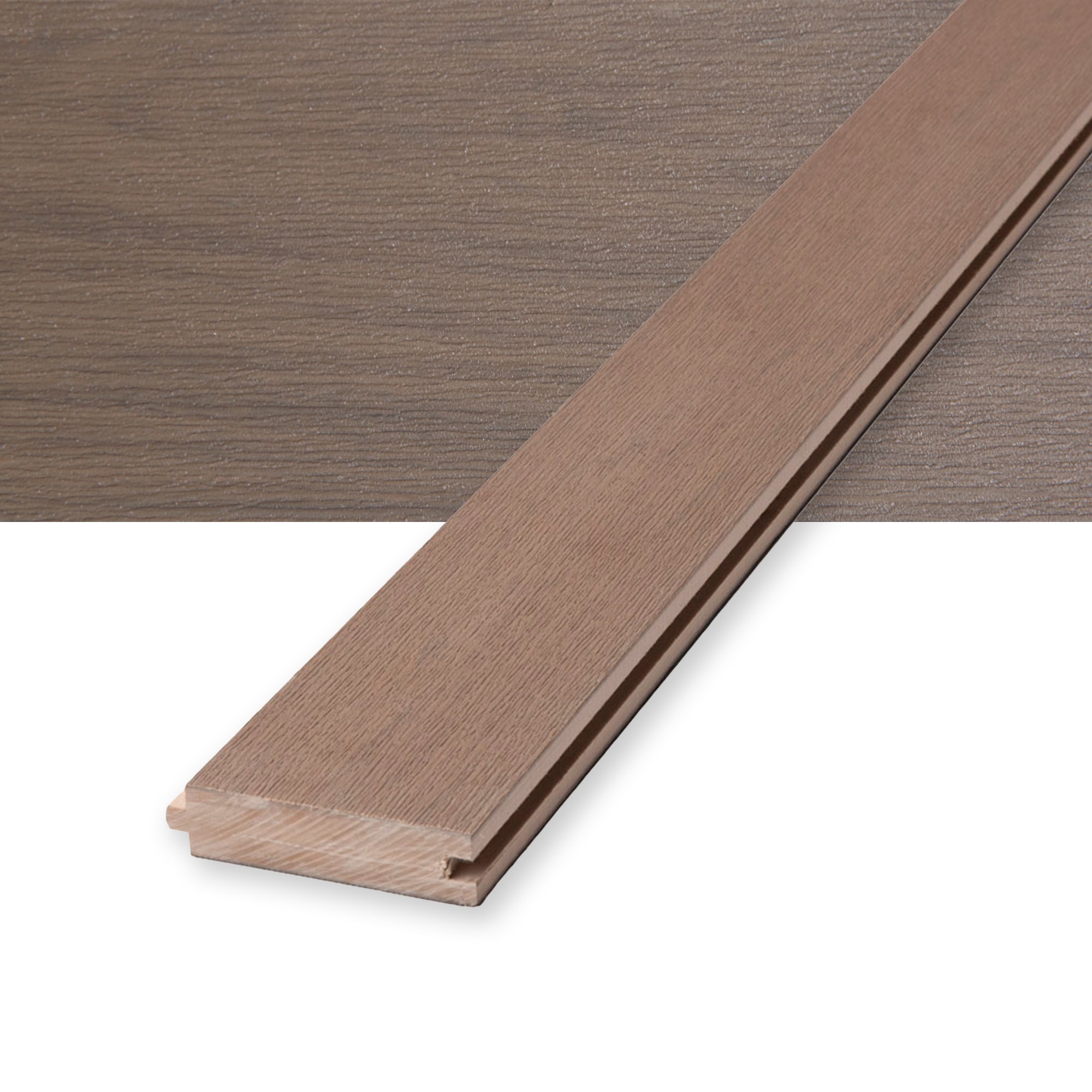 Deckorators 309459-12 Porch flooring Surestone 1-in x 4-in x 12-ft Chicory brown Grooved Composite Porch board