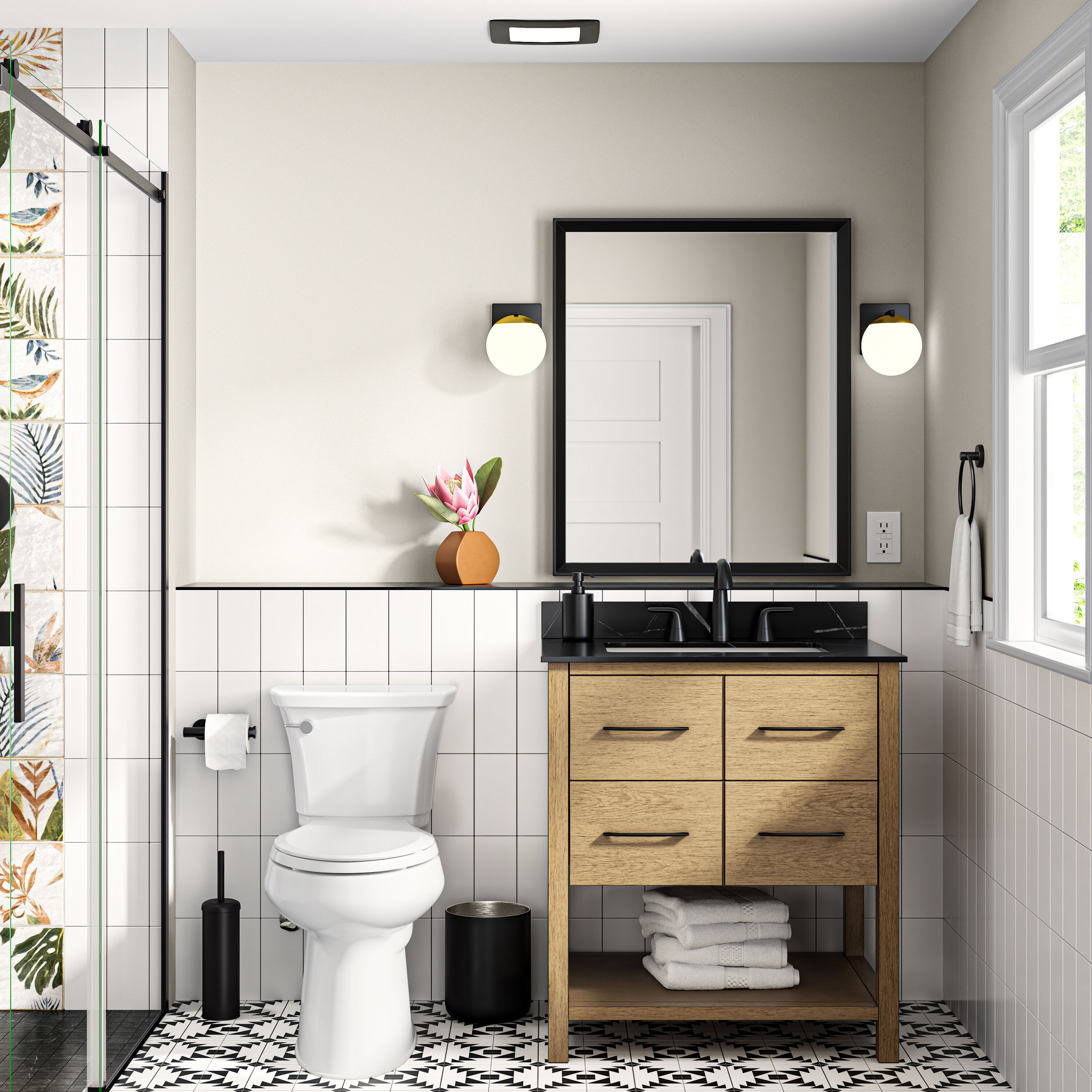 Bộ đồ nội thất phòng tắm Sanford sẽ khiến bạn mê mẩn bởi sự hoàn hảo và tinh tế của thiết kế. Được làm từ các chất liệu chất lượng cao, bộ đồ nội thất này sẽ giúp cho phòng tắm của bạn trở nên đẹp hơn và tiện nghi hơn bao giờ hết. Đừng bỏ lỡ cơ hội thưởng thức thiết kế nội thất này.