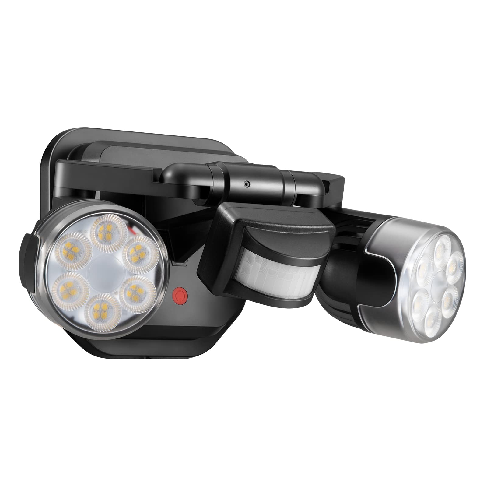 Oyezvary  1 Pack Motion Sensor Outdoor Security Light Dual Head Adjustable LED Floodlight 3 Lighting Modes 110V Hardwired 5000K IP65 Waterproof
