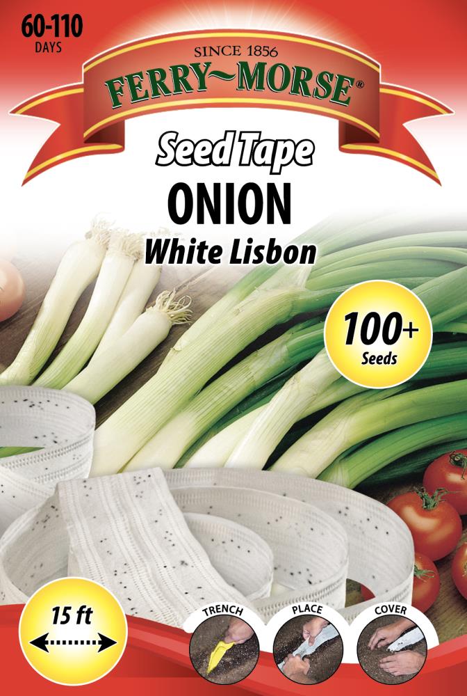 Ferry-Morse 475347.498.105606 Seed Tape 100-Count Seed Tape Onion White Lisbon (L0000)