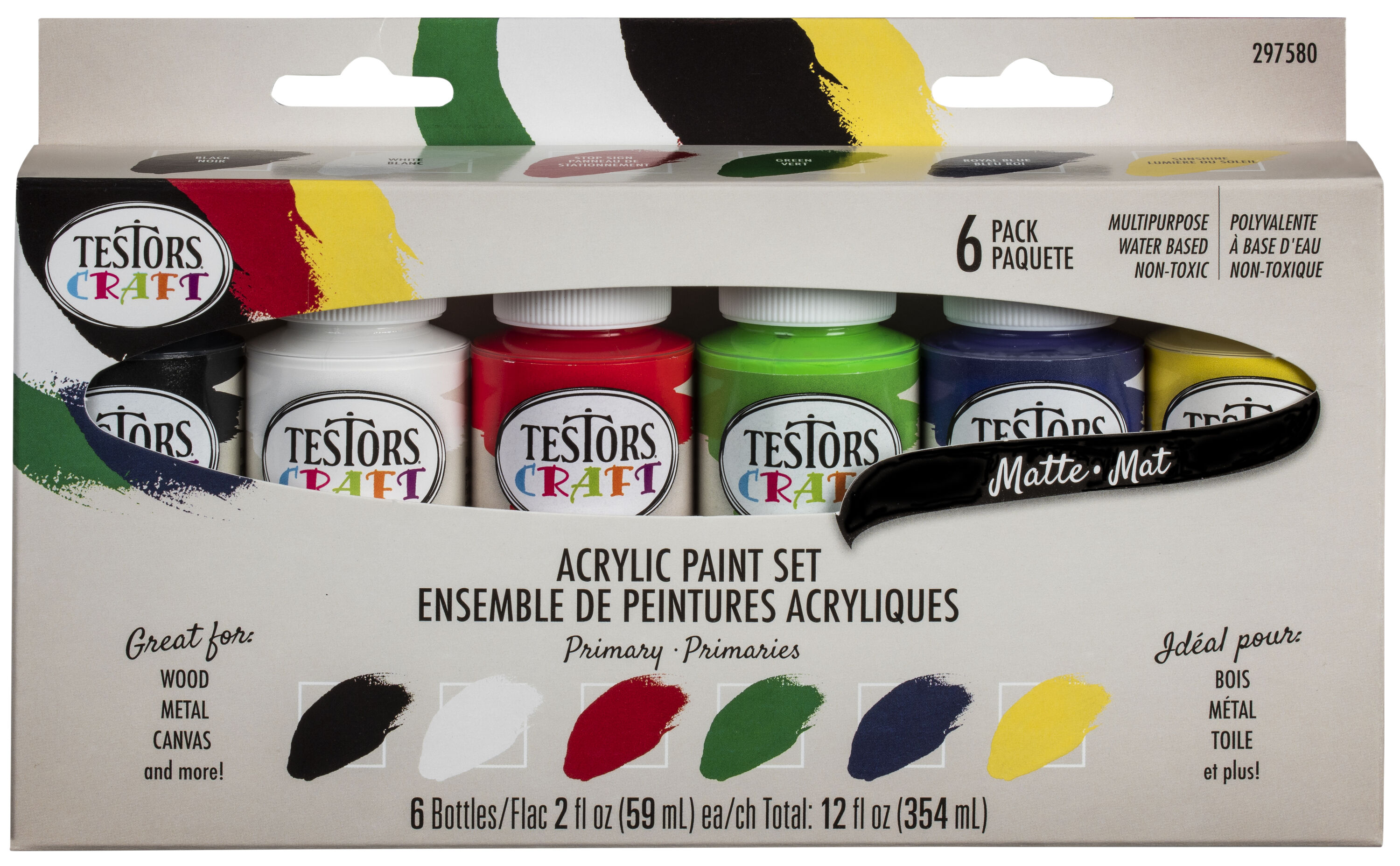 Testors 8-Pack Fluorescent Enamel Paint (Kit) in the Craft Paint