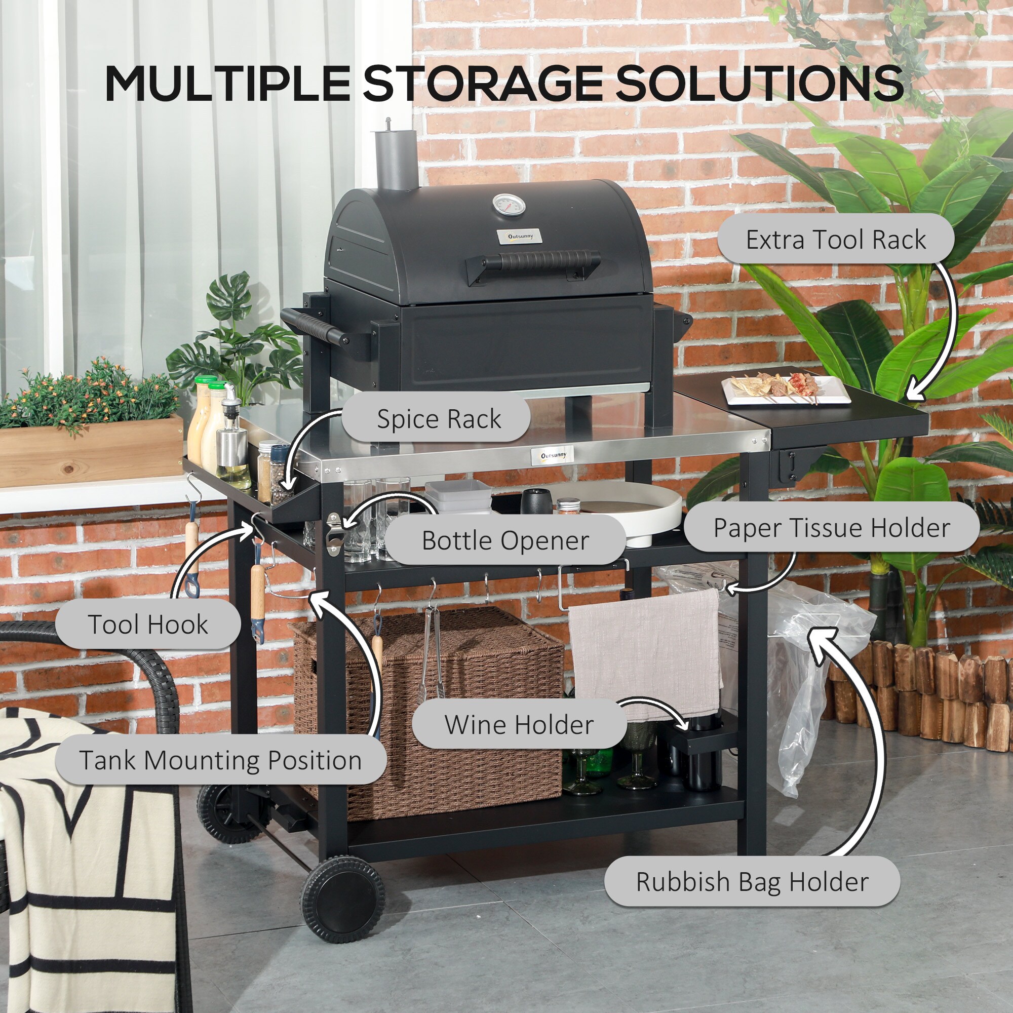Siavonce XHP174291 Grill-Carts-Grill-Stands - View #7