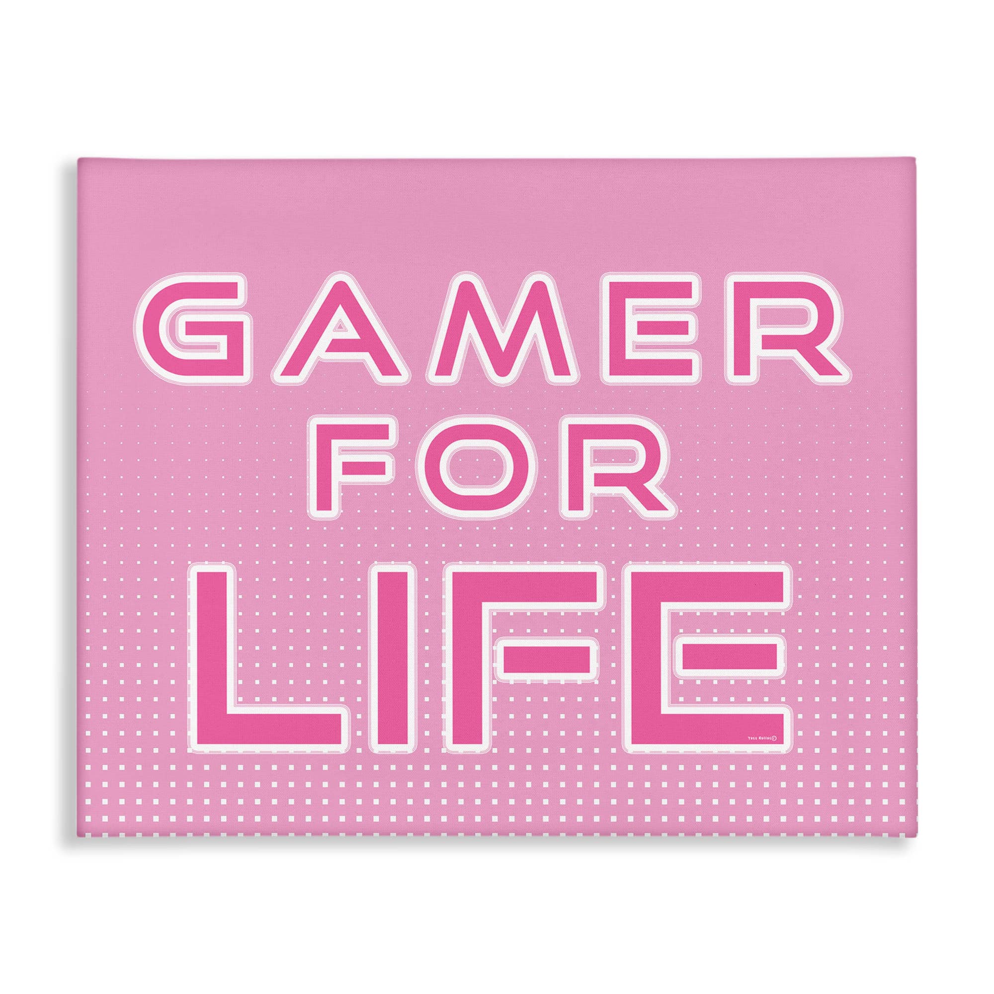 Stupell Industries BS-717-CN-30X40 Pink Gamer For Life Canvas Wall Art By Yass Naffas Designs 40 x 30