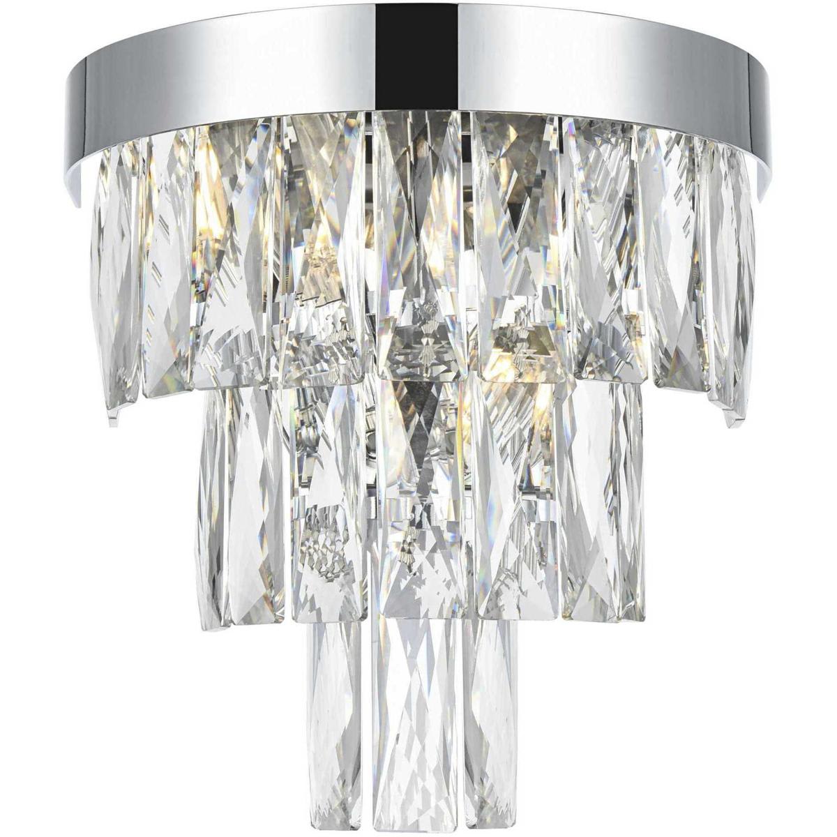 Elegant Lighting  1060W10C Josephine 2 Light 10 inch Chrome Wall Sconce Wall Light