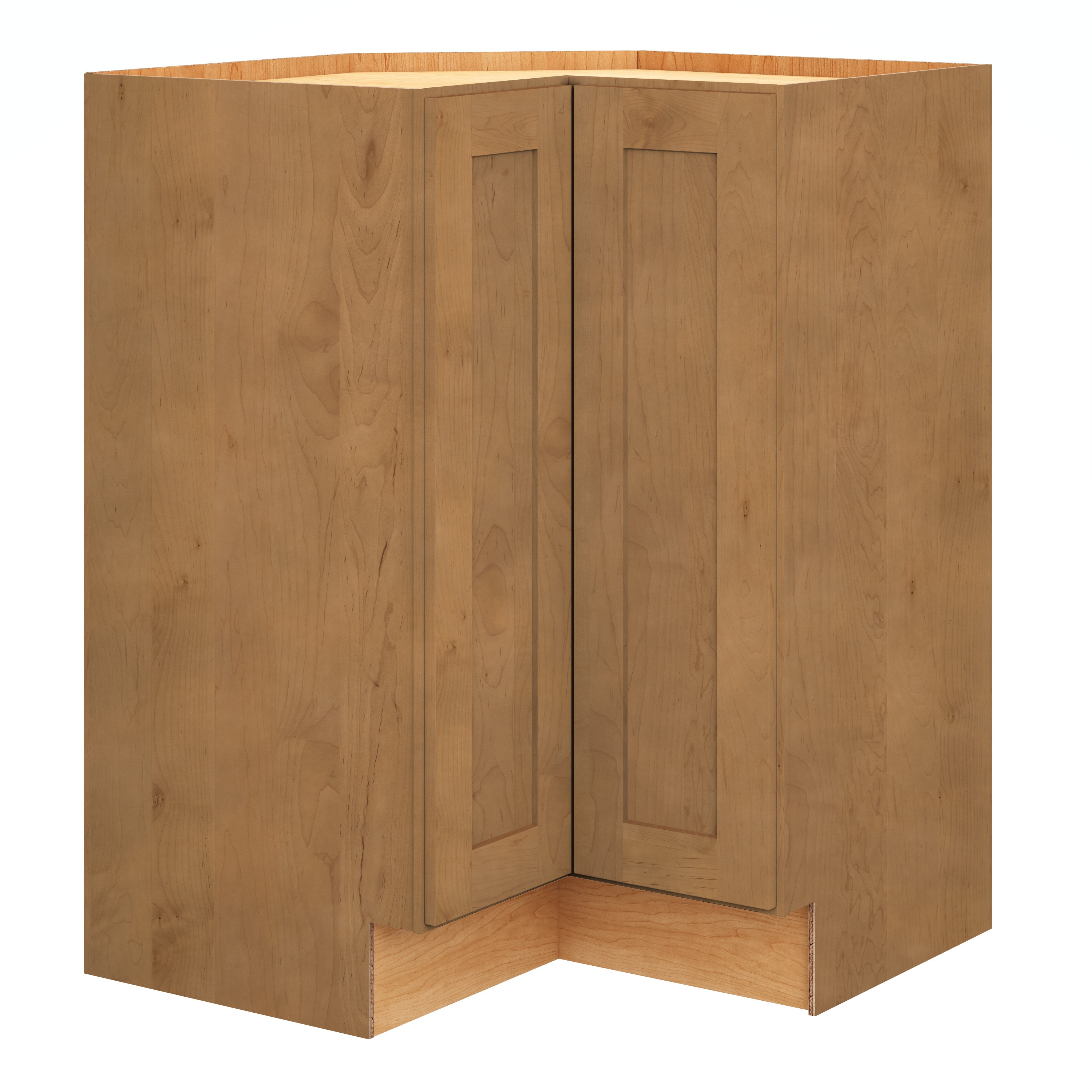 Diamond Express 62L-BER36R Jamestown 36-in W x 34.5-in H x 24-in D Sahara Brown L-shaped Corner base Fully assembled Plywood Cabinet (Recessed Panel Shaker)