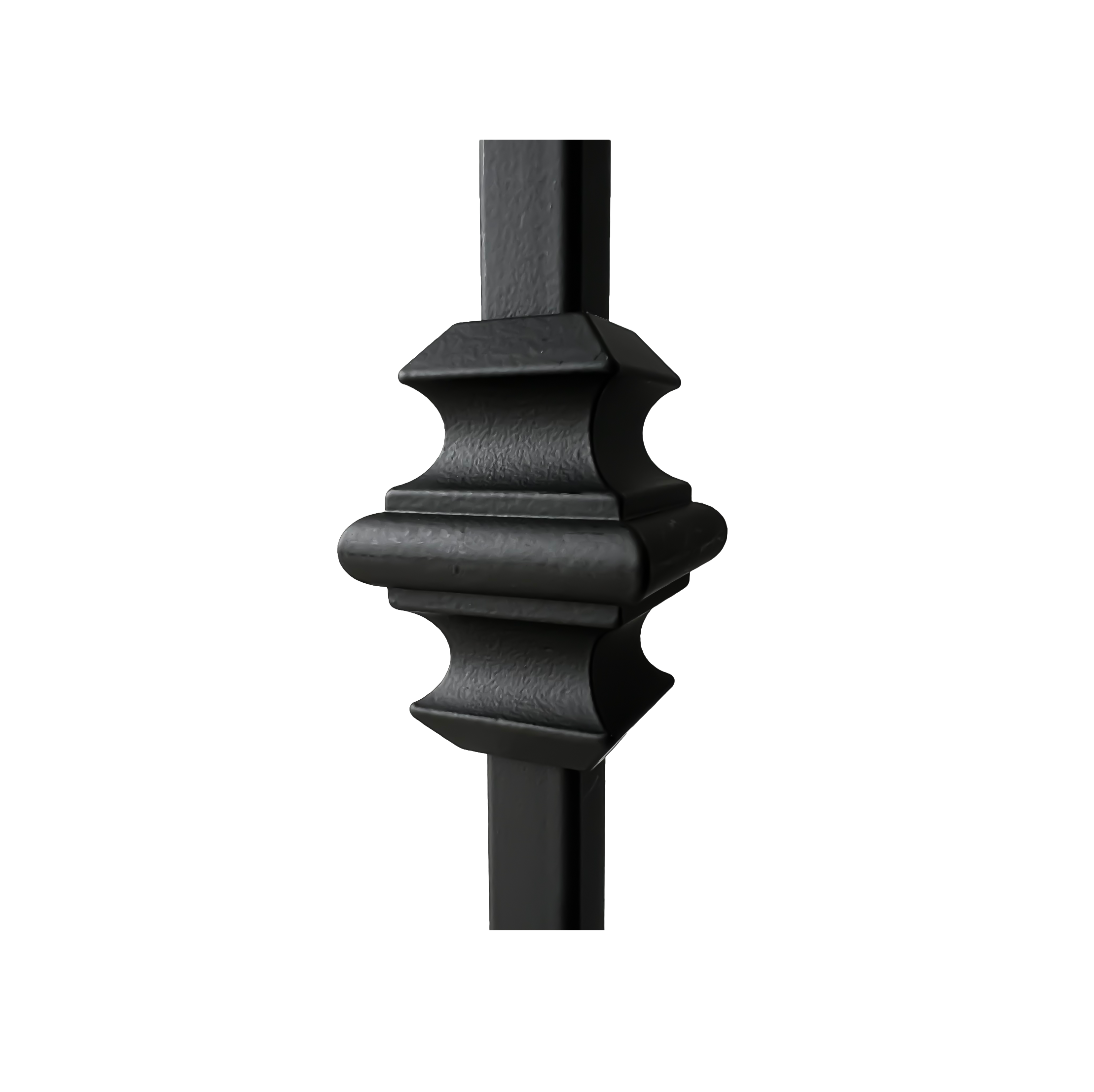 Atlas Stair Parts 44-in x 0.5-in Single Knuckle Satin Black Wrought Iron  Stair Baluster in the Stair Balusters & Accessories department at