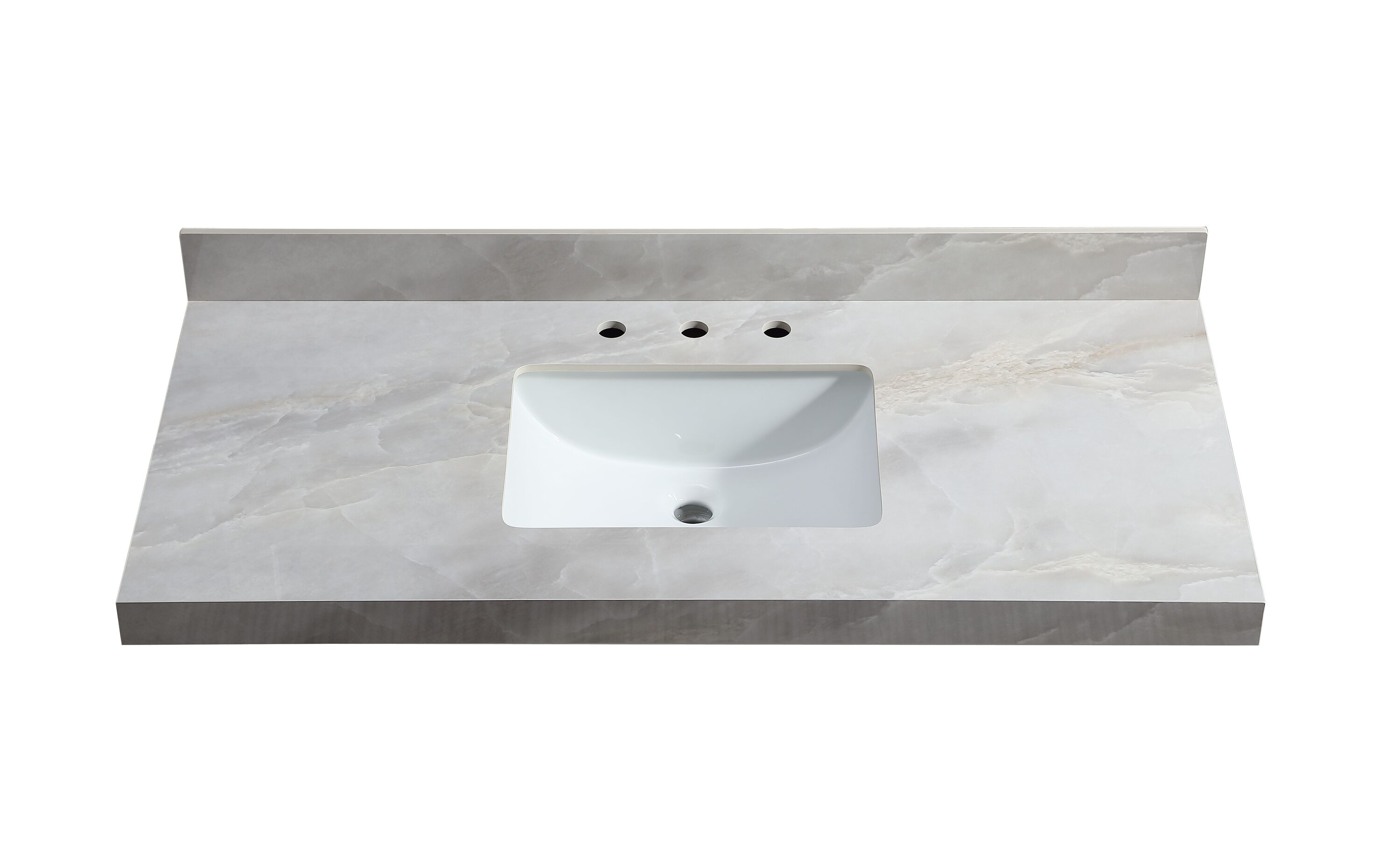 HomLux BD-PVTLJ49 49 in. W x 22 in. D Porcelain Vanity Tops in Light Jade