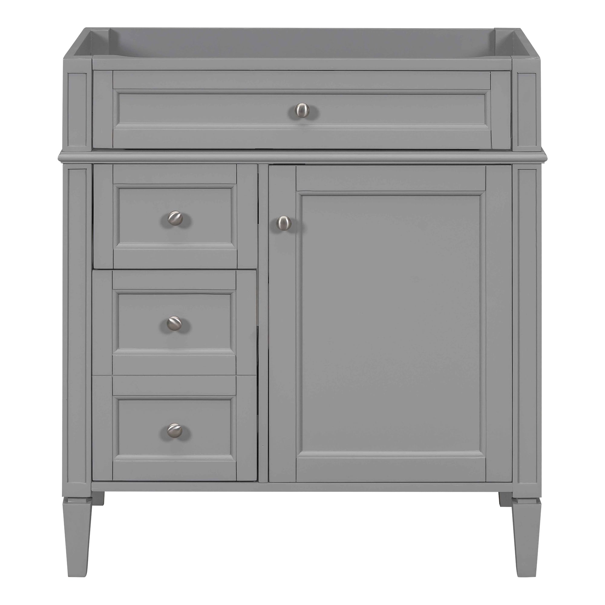 Clihome 30-in Gray Bathroom Vanity Base Cabinet without Top (Assembly Required)